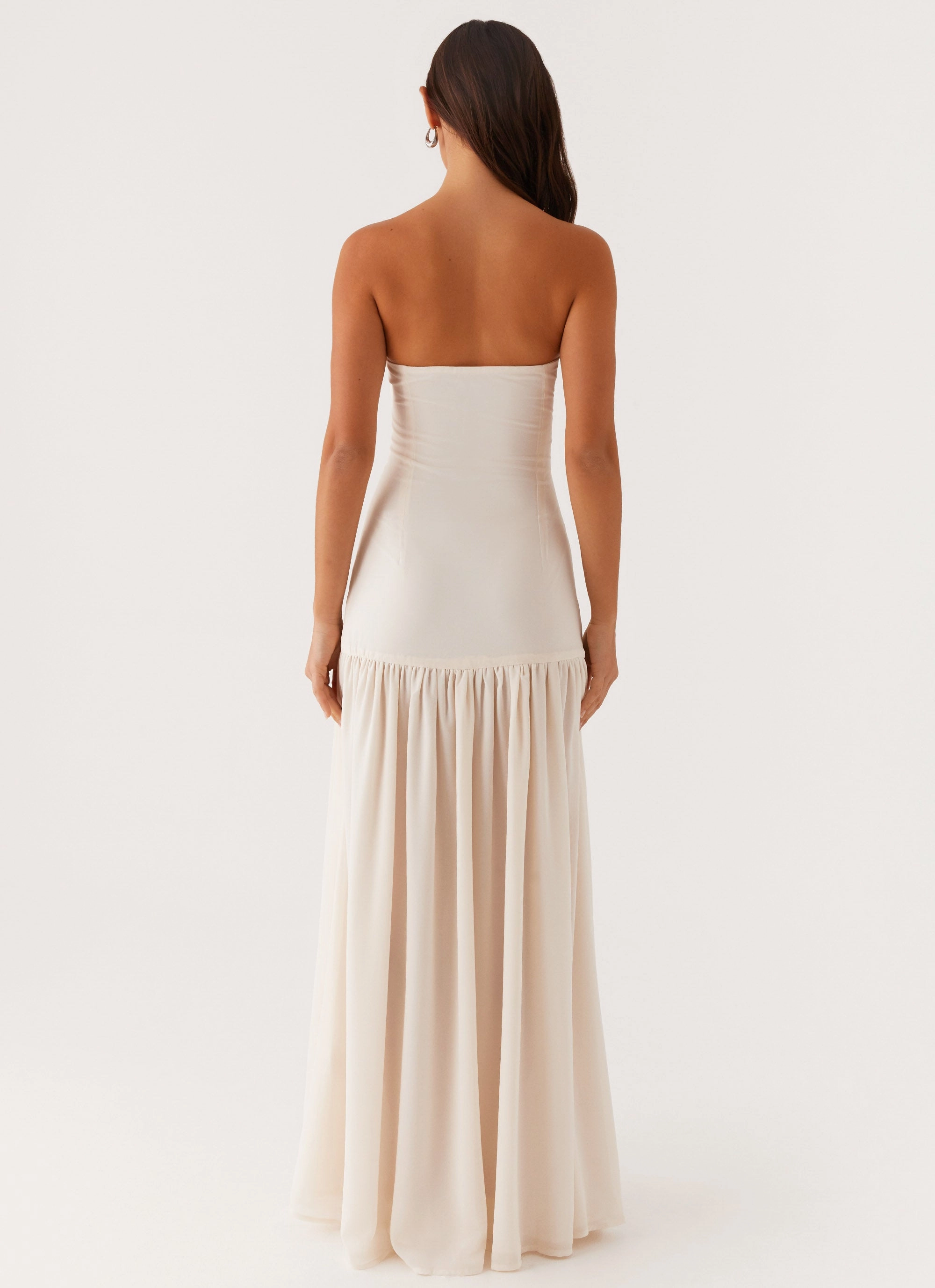 Eden Strapless Maxi Dress - Ivory Comfortable Layering Simple Touch