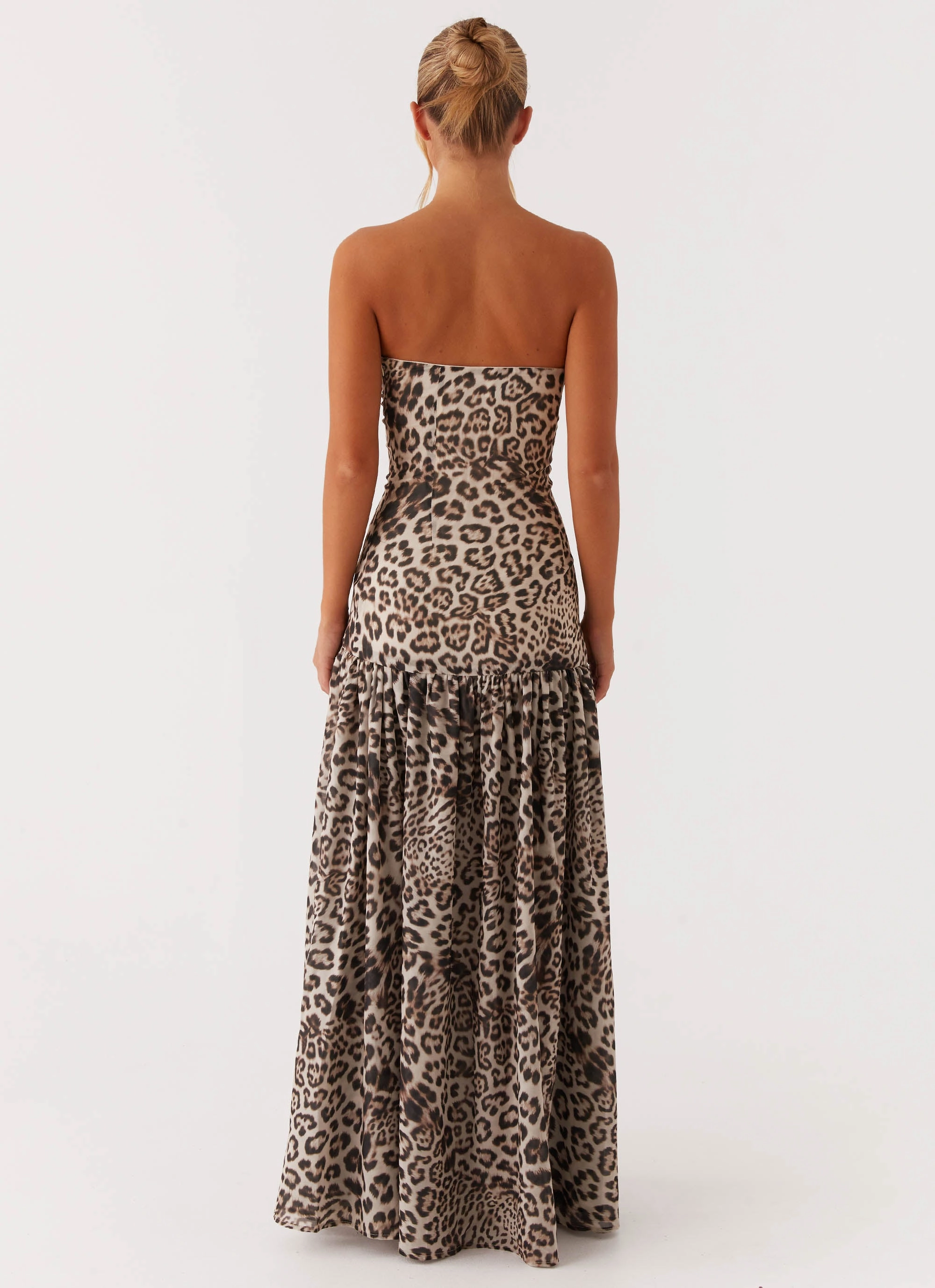 Power Soft Eden Strapless Maxi Dress - Leopard