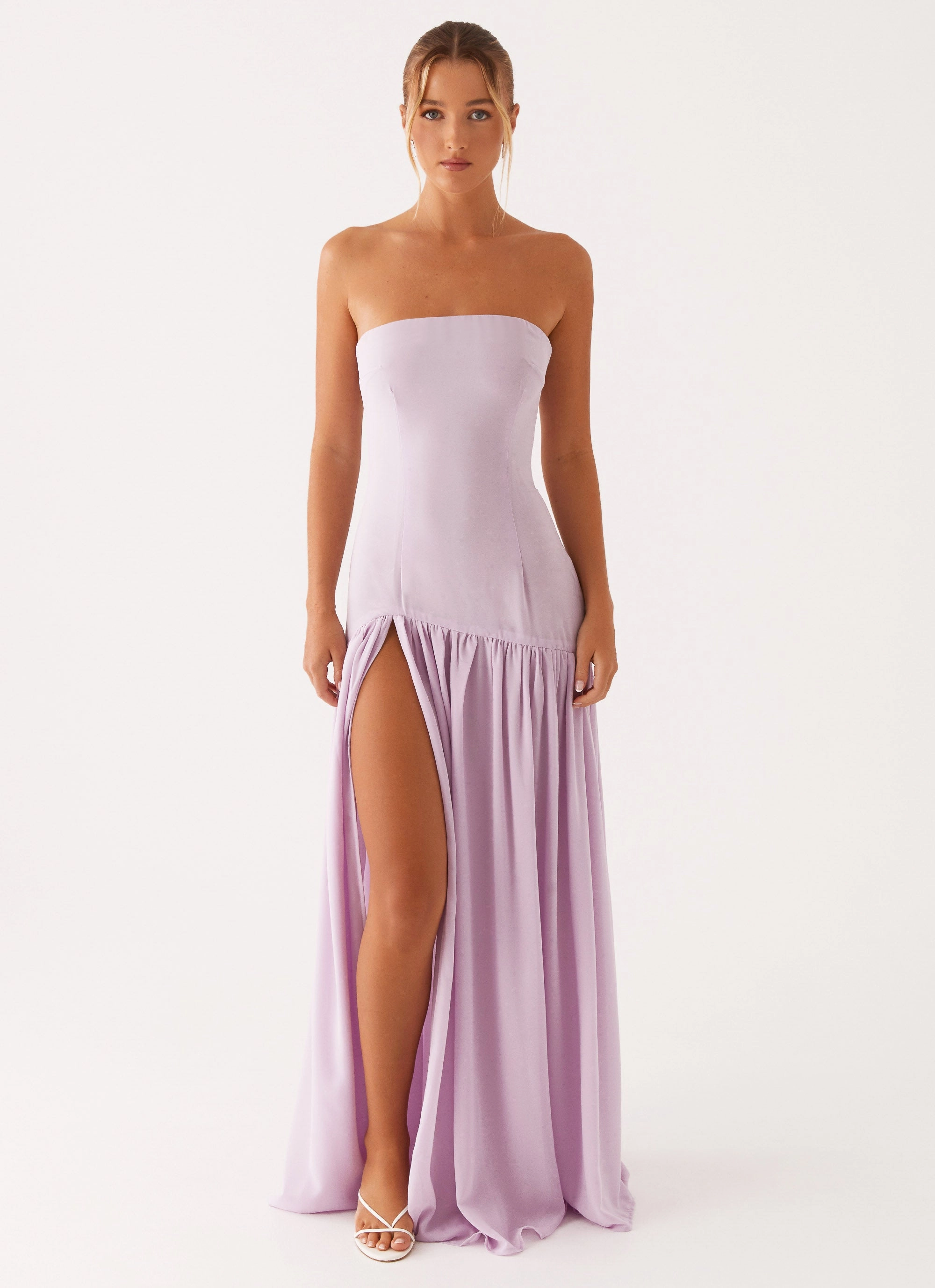Eden Strapless Maxi Dress - Lilac Stylish Pick