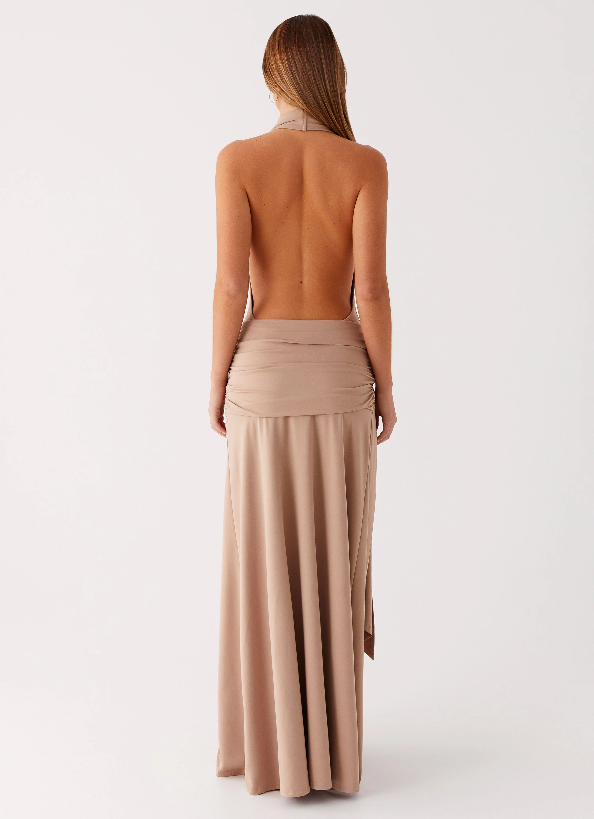 Refined Feel Rowan Ray Cowl Maxi Dress - Light Taupe