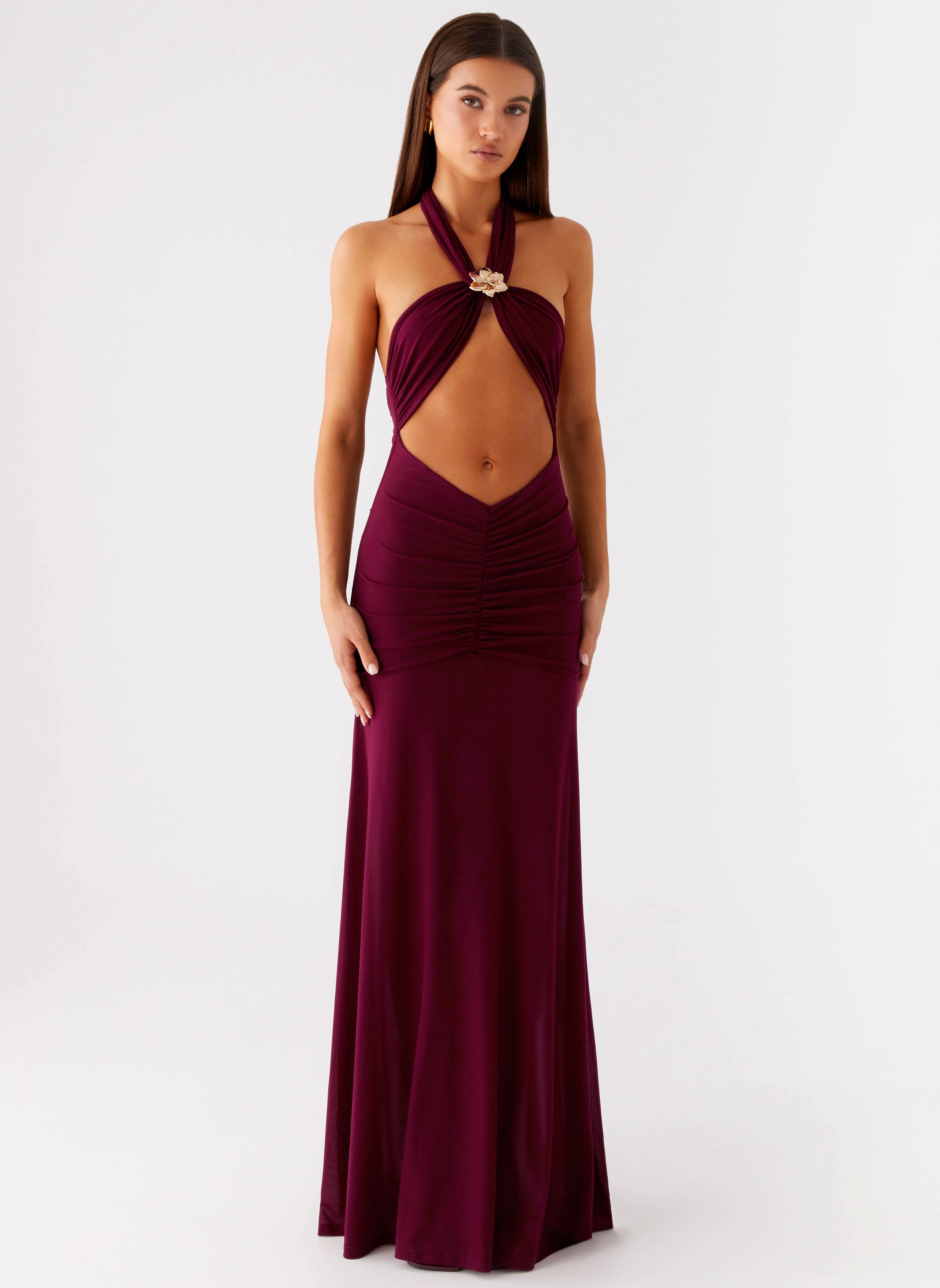 FadeResistantColor Deltina Maxi Dress - Boysenberry