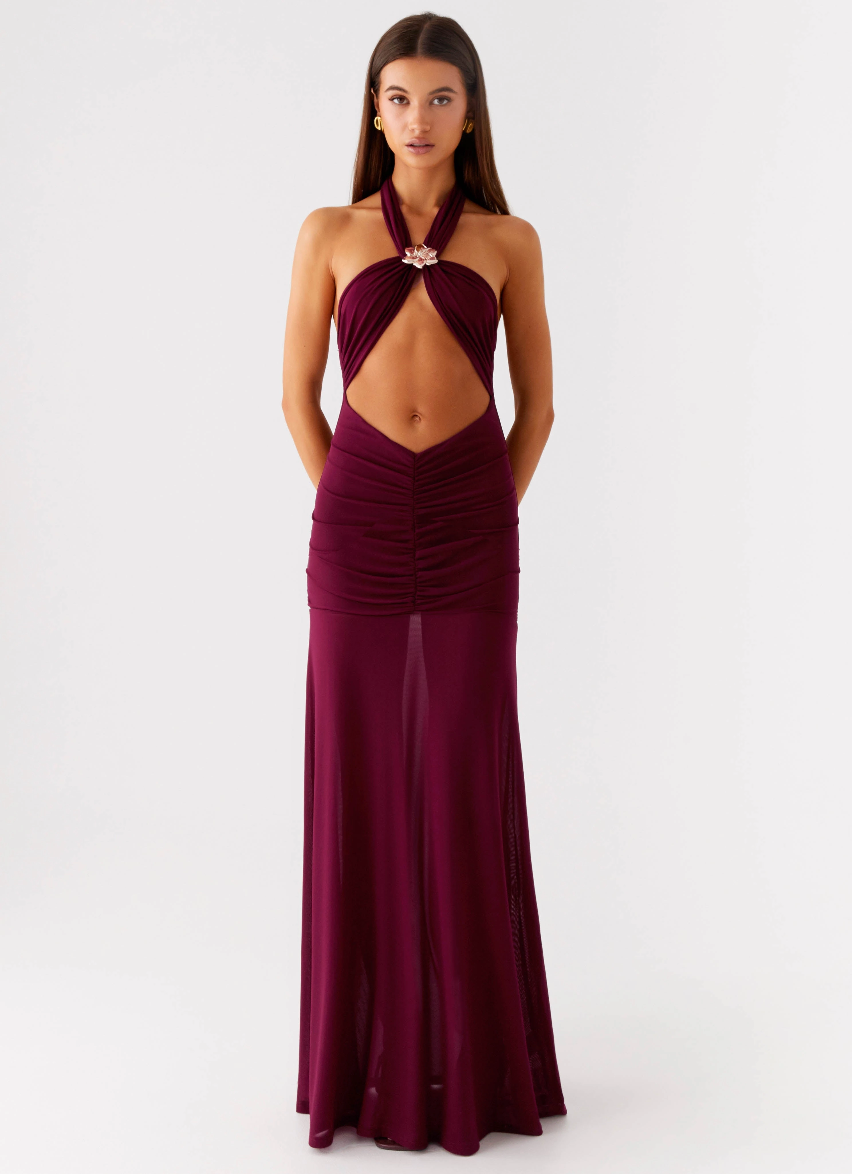 Deltina Maxi Dress - Boysenberry Slim Touch All Fitwear