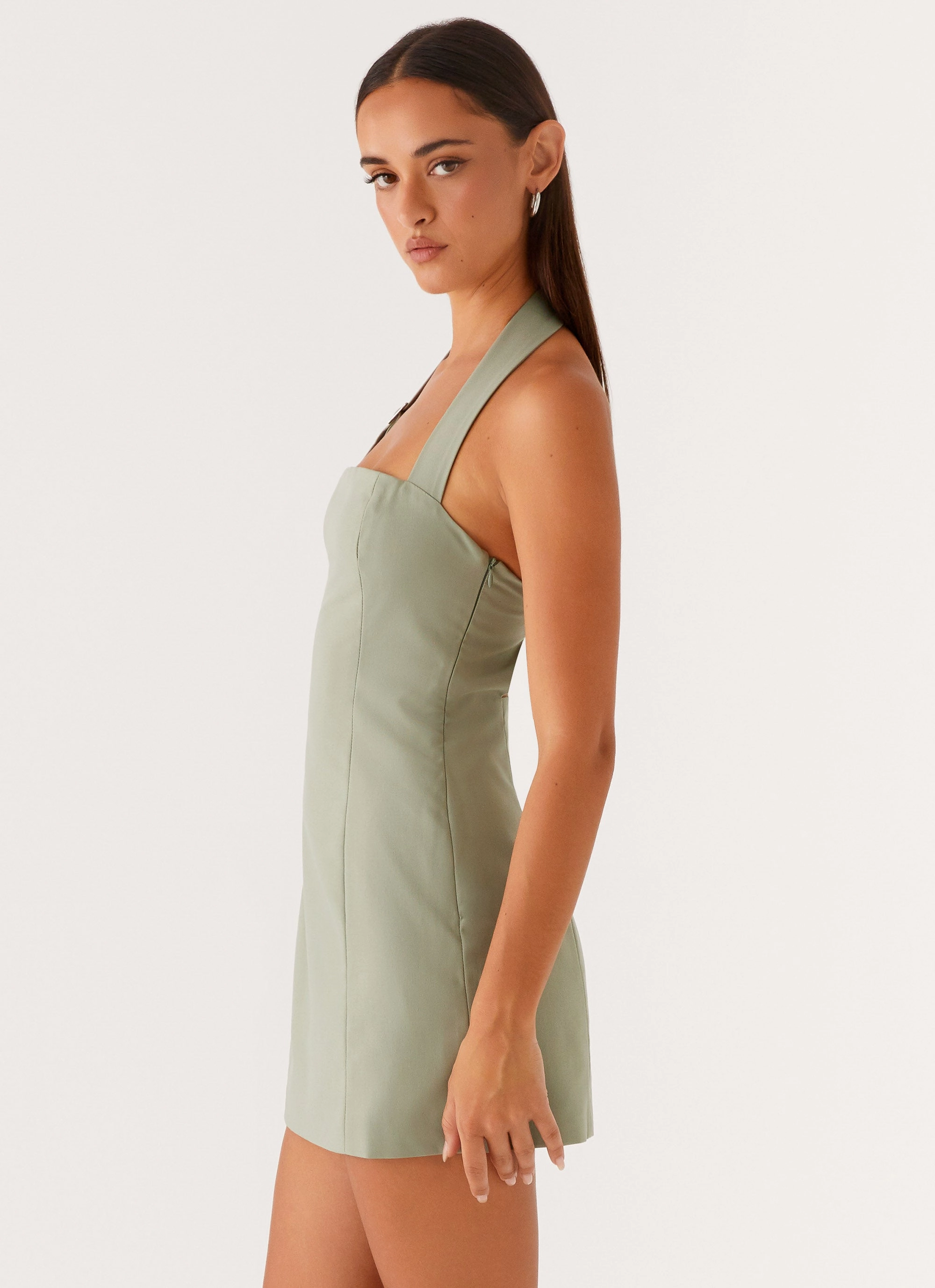 Bianca Halter Dress - Sage Shape Enhancing