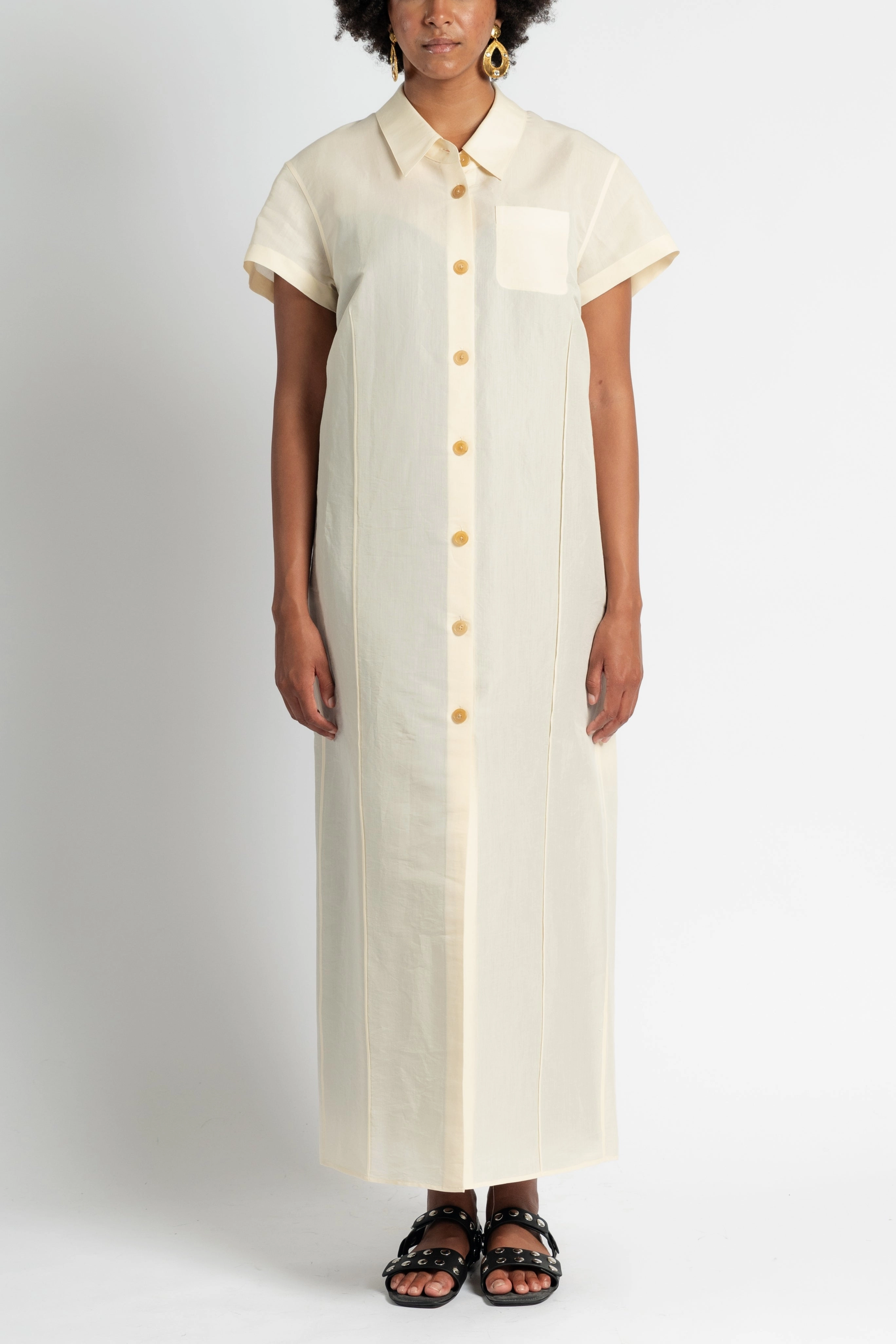Effy Dress Lightweight Fabric Ruffle Hem