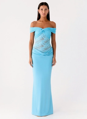Either Way Maxi Dress - Turquoise Blue Work or Play