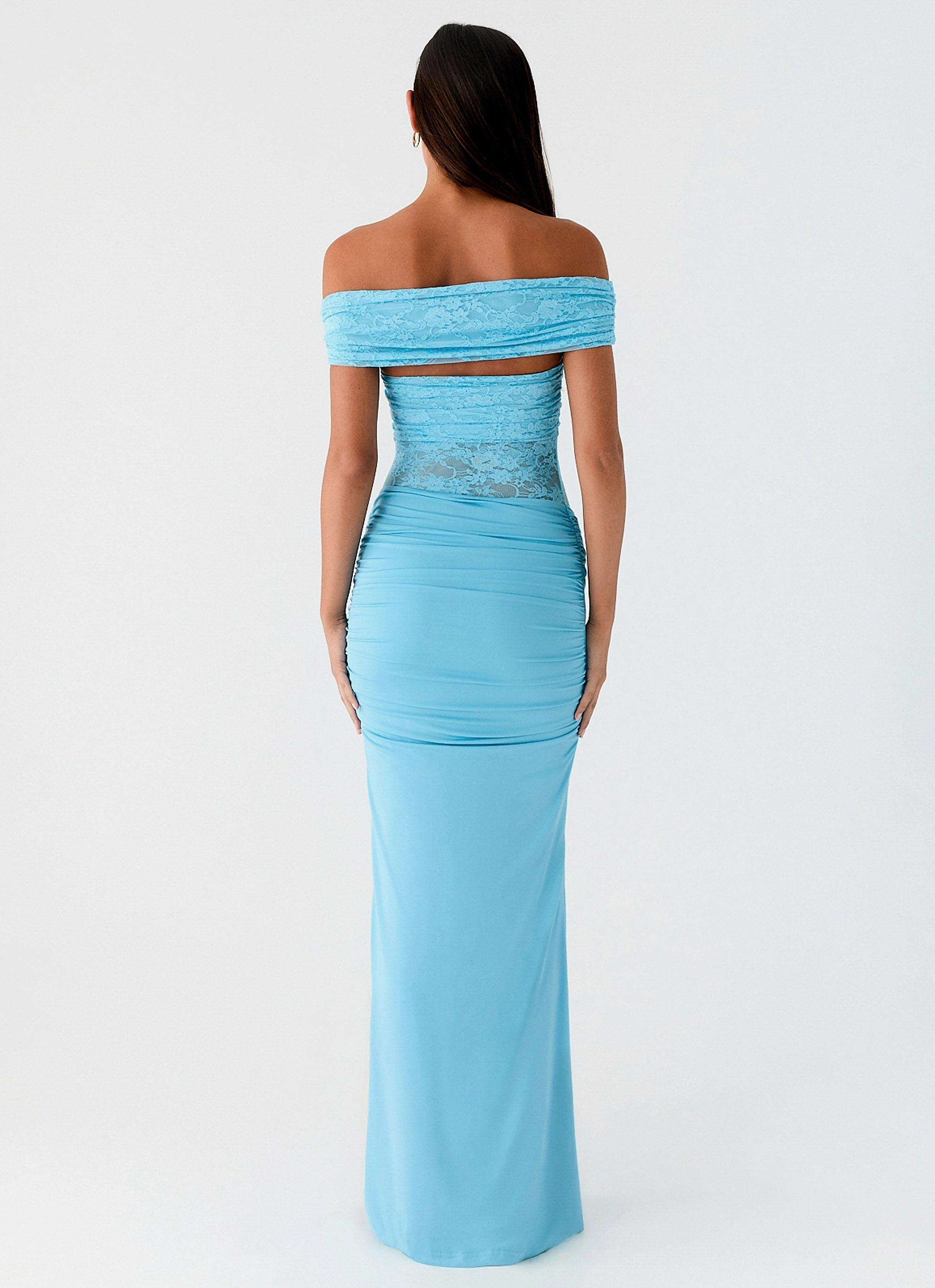 Cool Texture Relax Flex Either Way Maxi Dress - Turquoise Blue