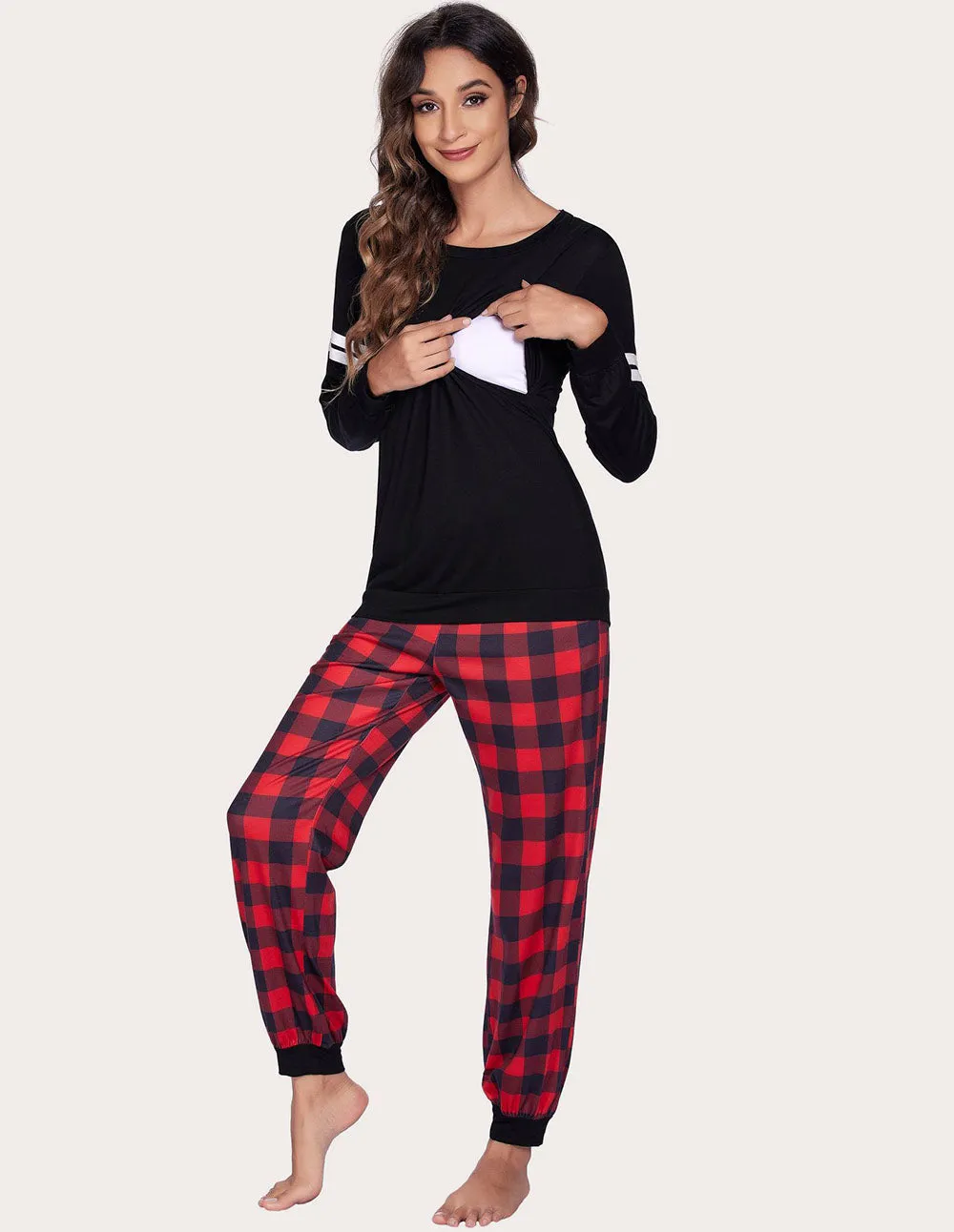Ekouaer Breastfeeding Nursing Pajamas Set (US Only)