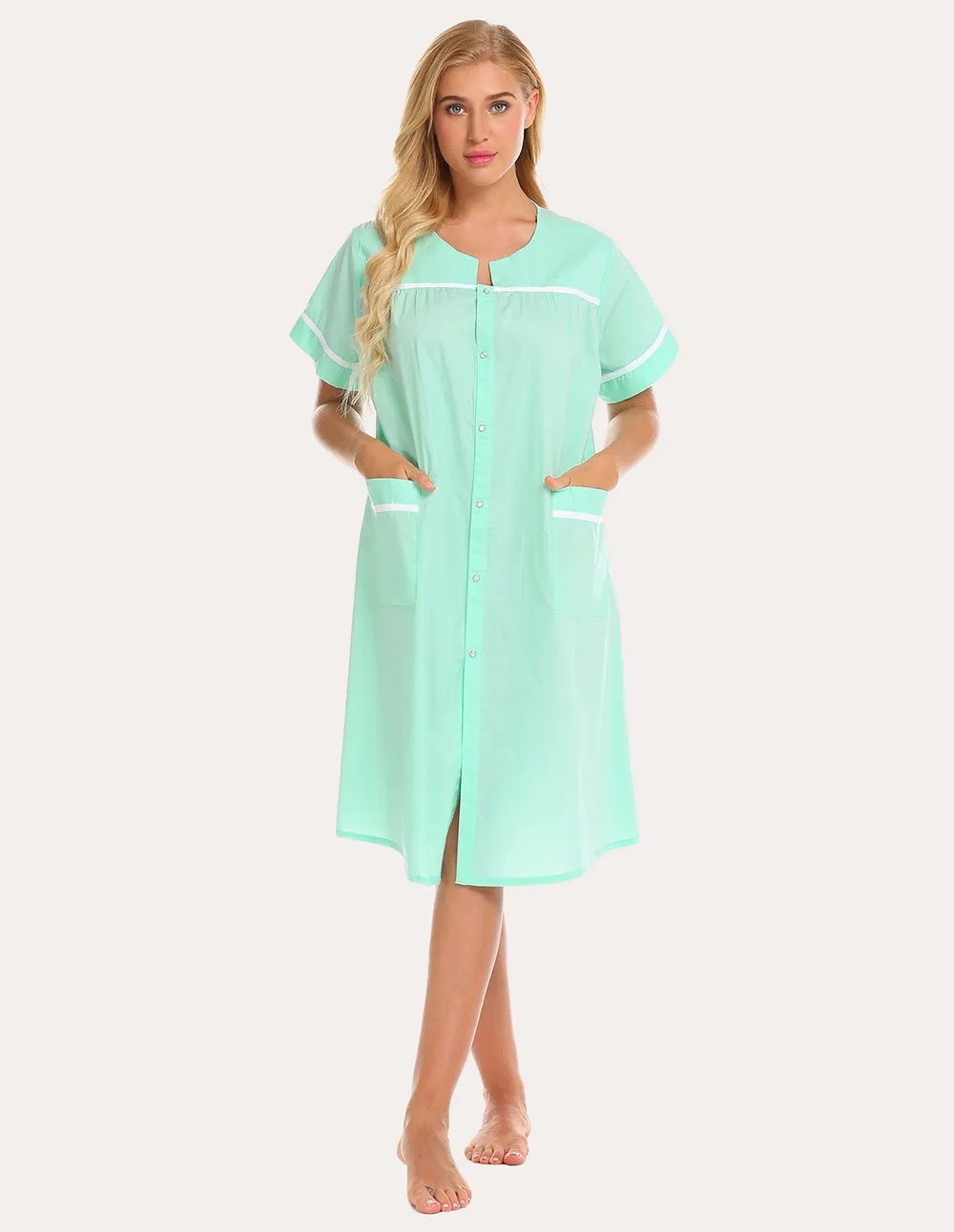 Ekouaer Cotton House Dress Nightgown (US Only)