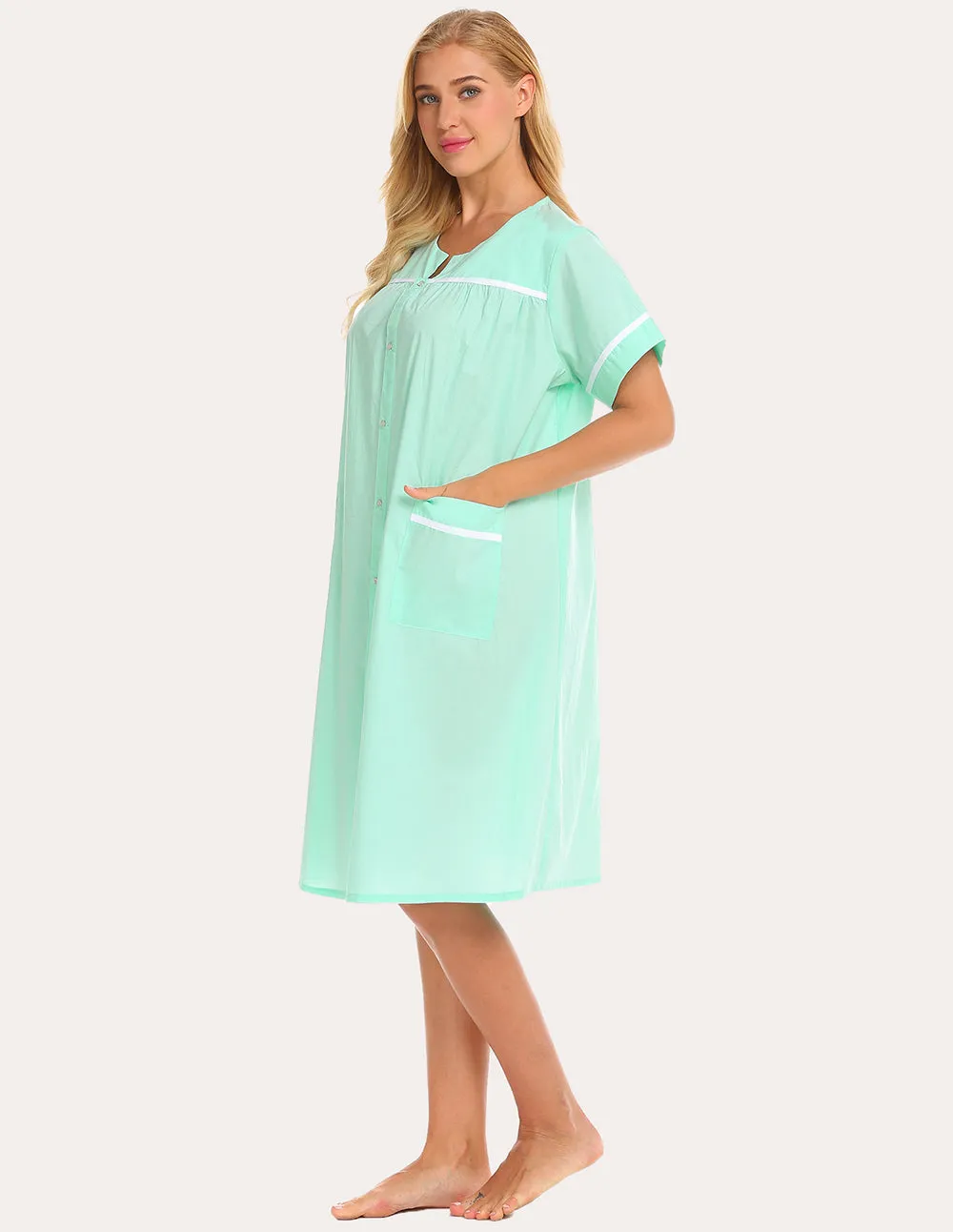 Ekouaer Cotton House Dress Nightgown (US Only)