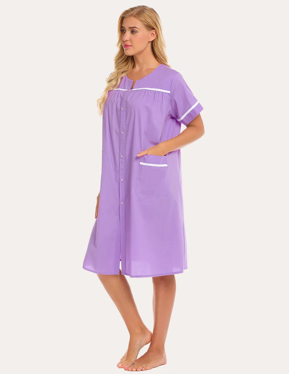 Ekouaer Cotton House Dress Nightgown (US Only)