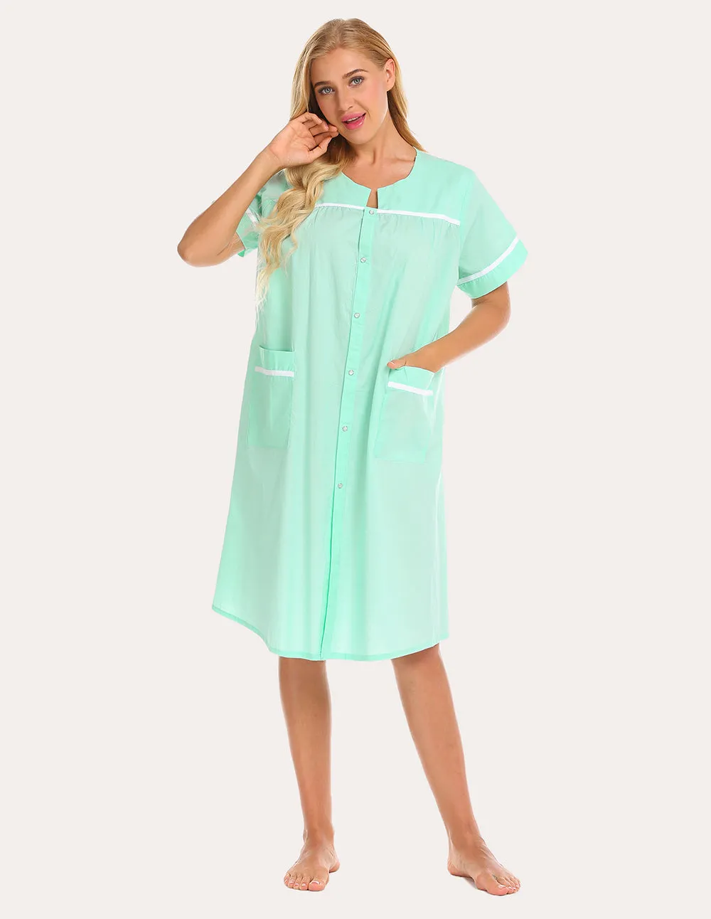 Ekouaer Cotton House Dress Nightgown (US Only)