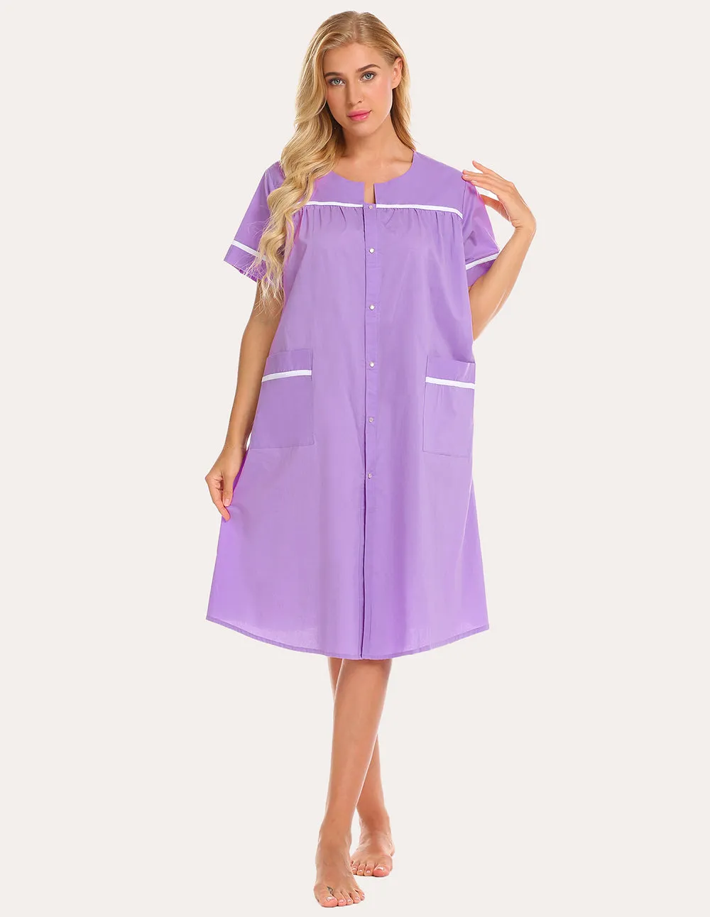Ekouaer Cotton House Dress Nightgown (US Only)