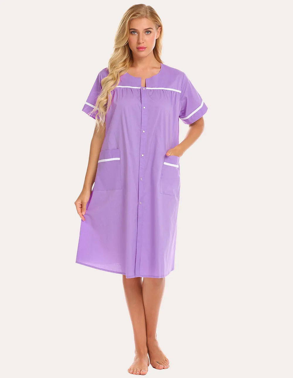 Ekouaer Cotton House Dress Nightgown (US Only)