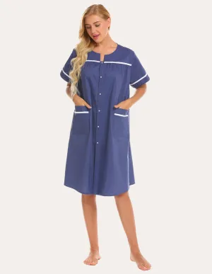 Ekouaer Cotton House Dress Nightgown (US Only)