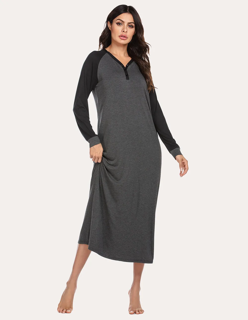 Ekouaer Henley Sleep Dress (US Only)