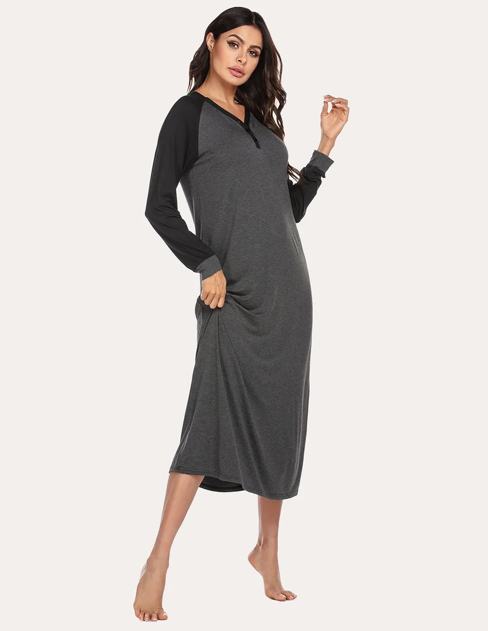 Ekouaer Henley Sleep Dress (US Only)
