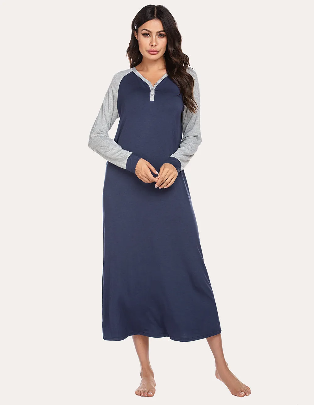 Ekouaer Henley Sleep Dress (US Only)