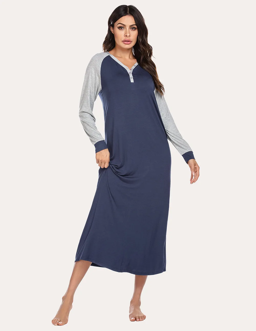 Ekouaer Henley Sleep Dress (US Only)