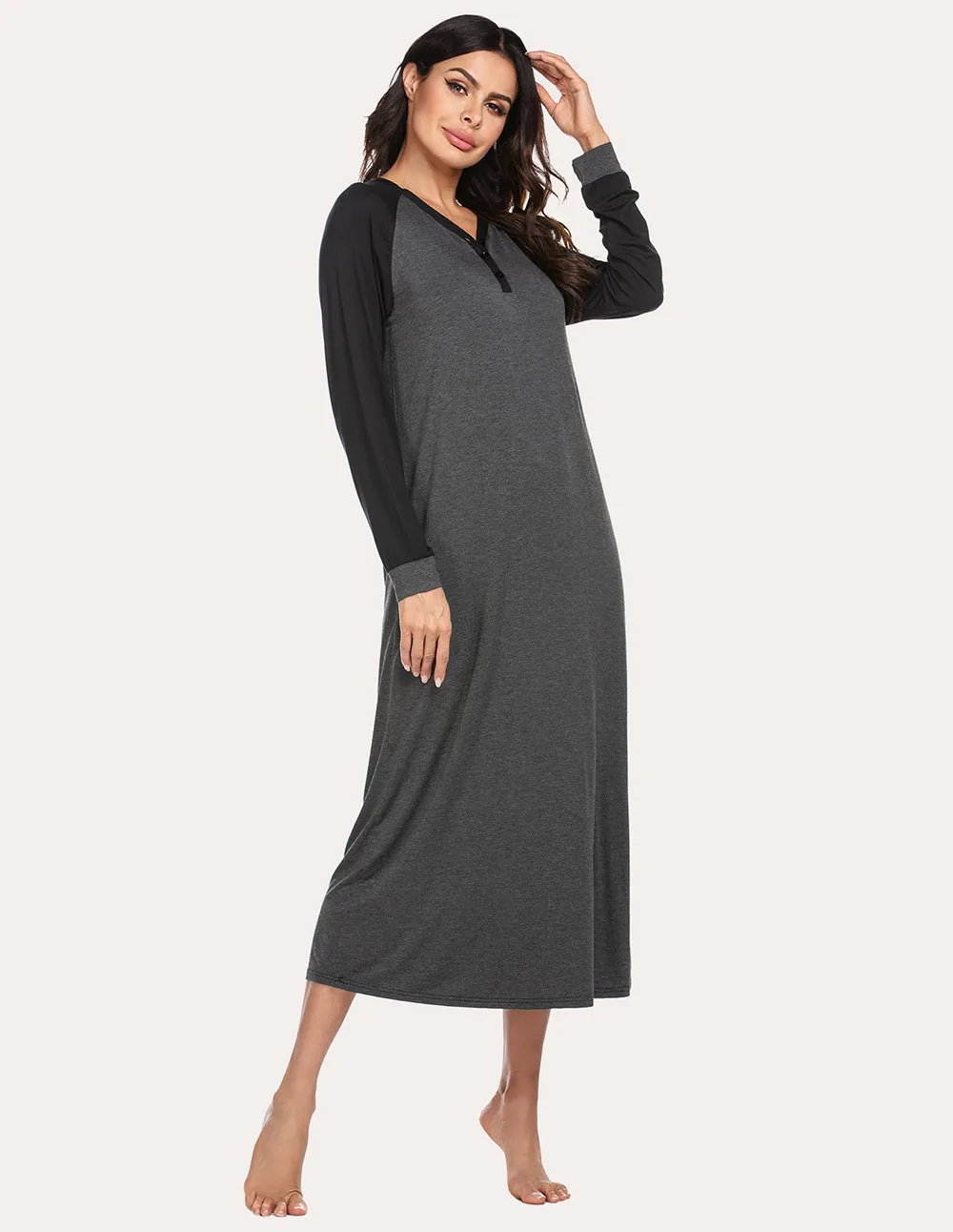Ekouaer Henley Sleep Dress (US Only)