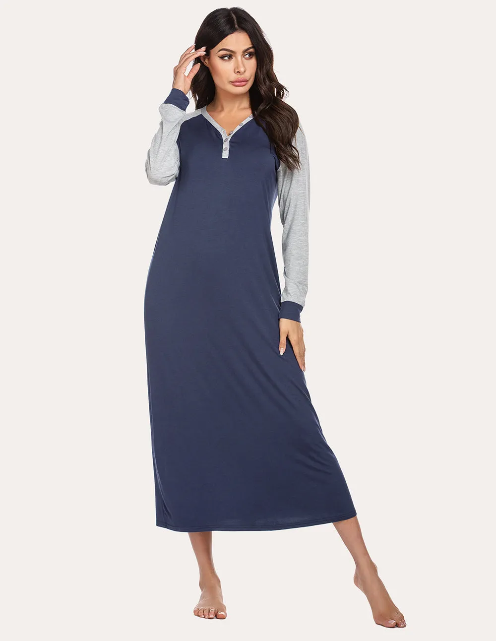 Ekouaer Henley Sleep Dress (US Only)