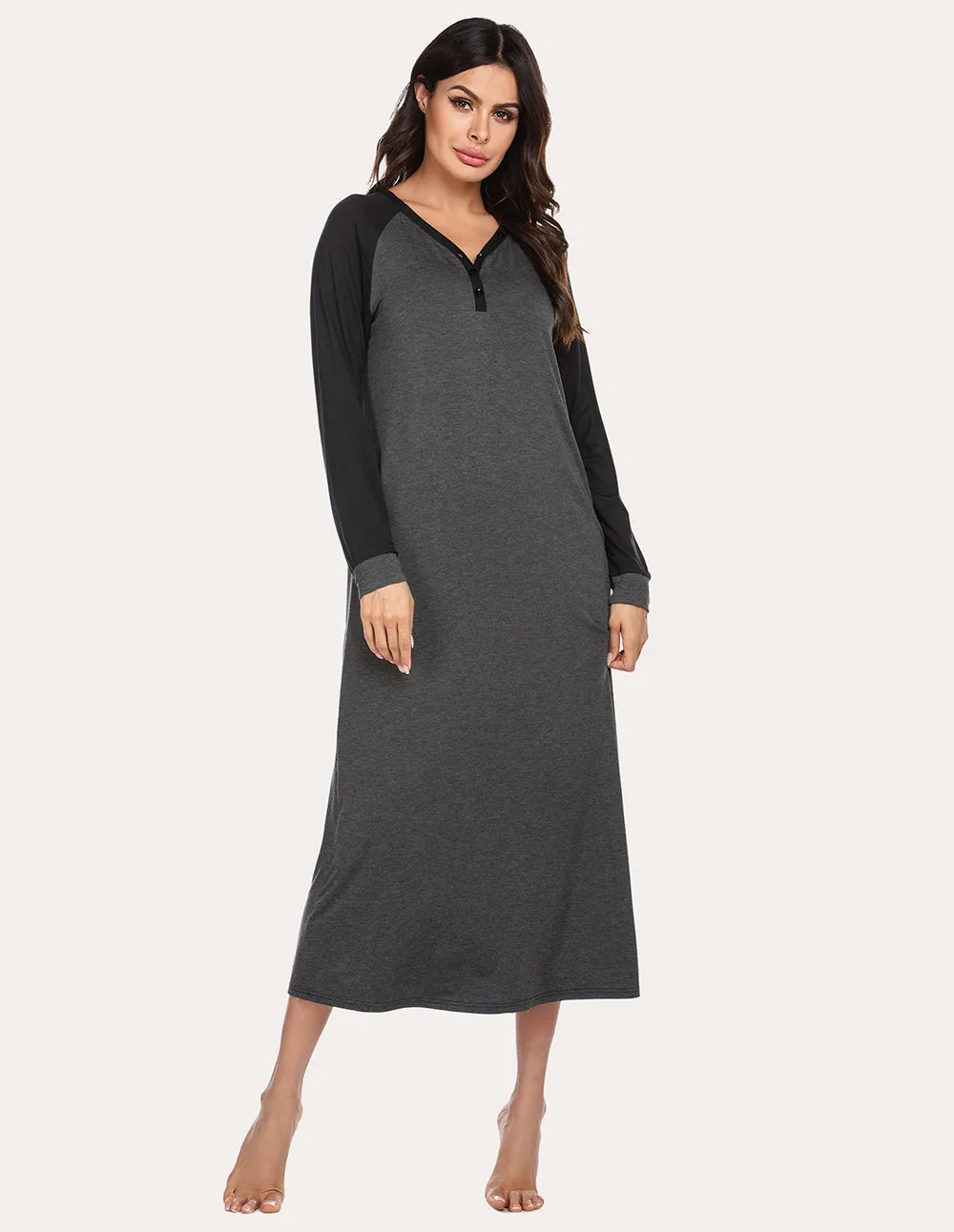 Ekouaer Henley Sleep Dress (US Only)