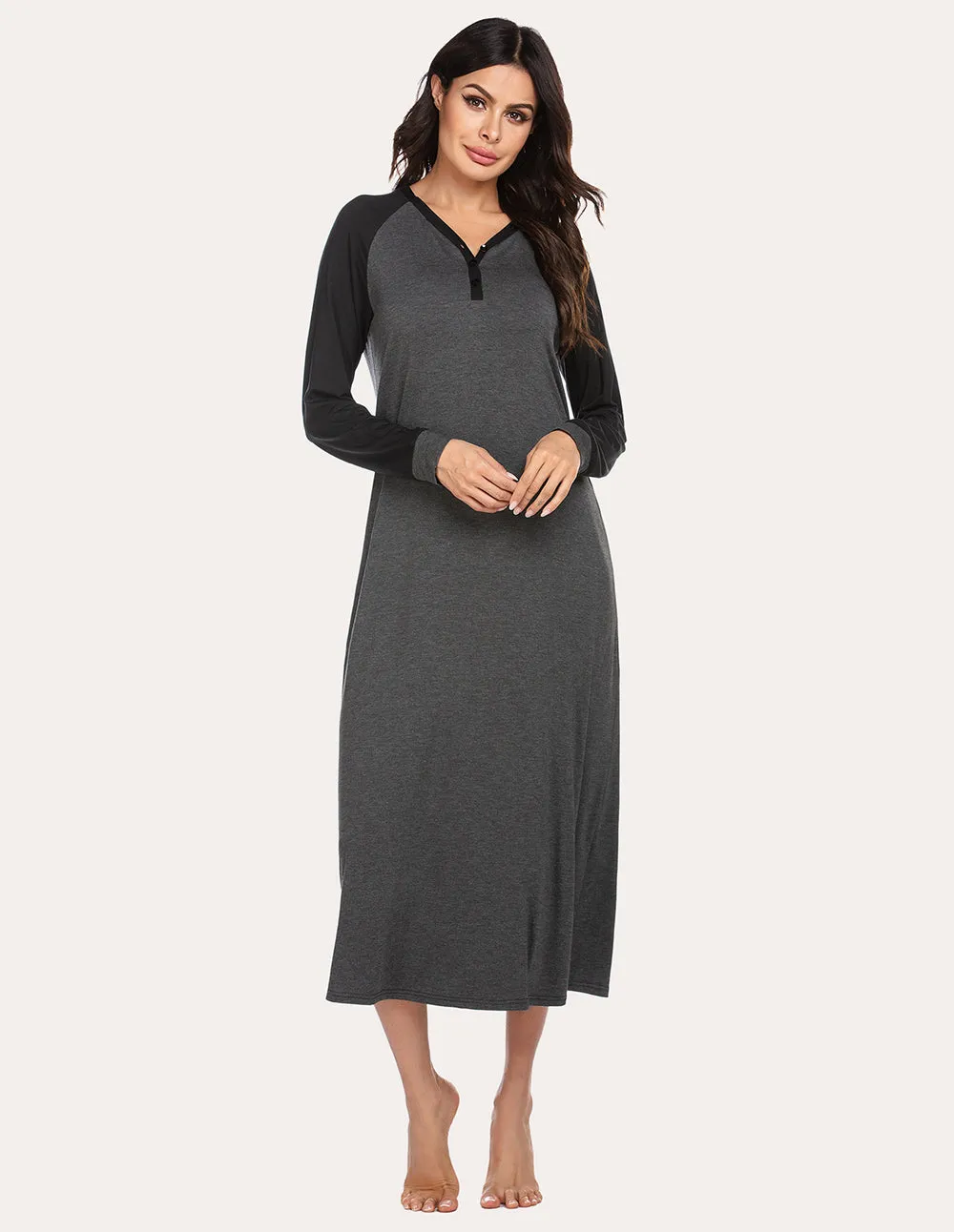 Ekouaer Henley Sleep Dress (US Only)