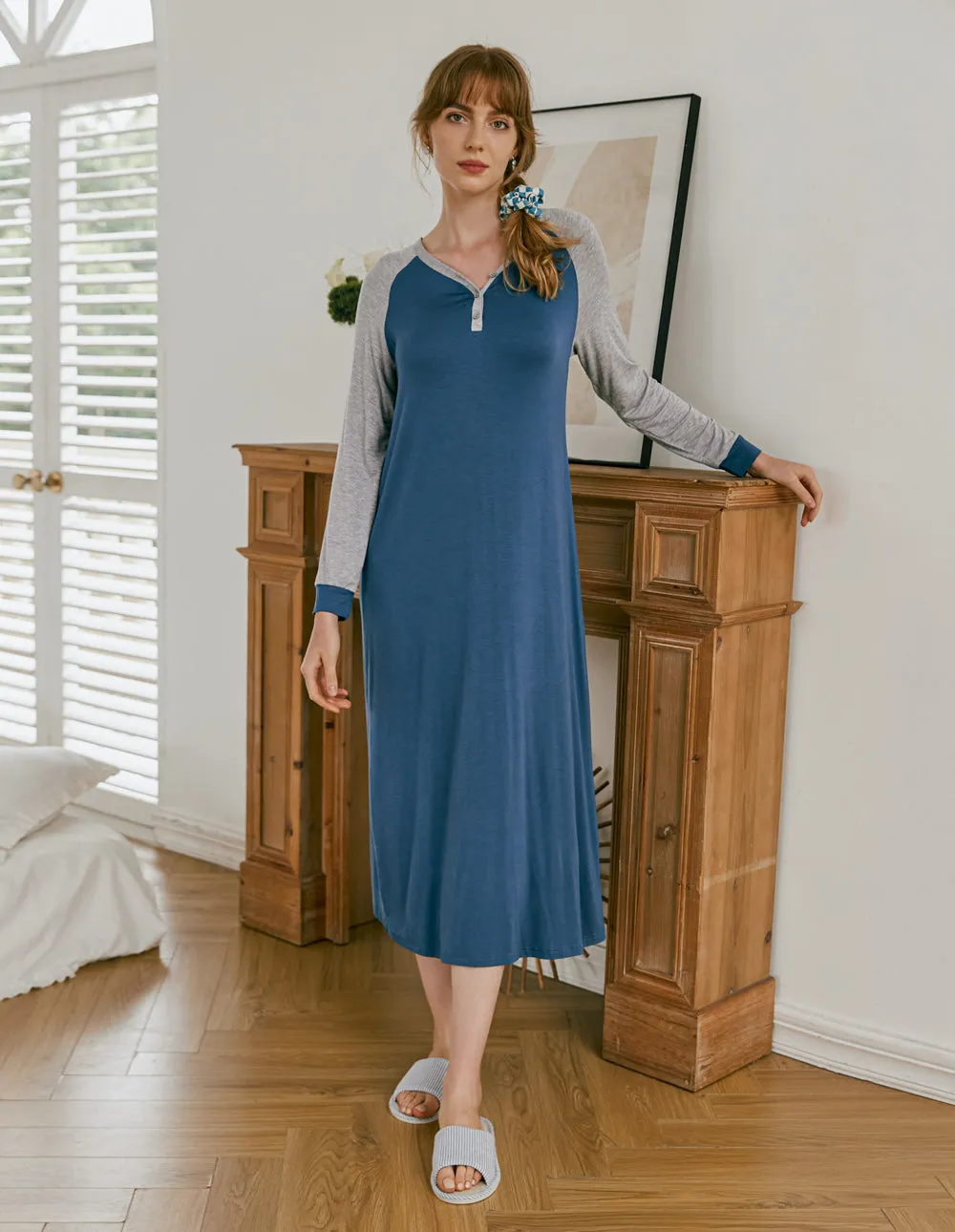 Ekouaer Henley Sleep Dress (US Only)
