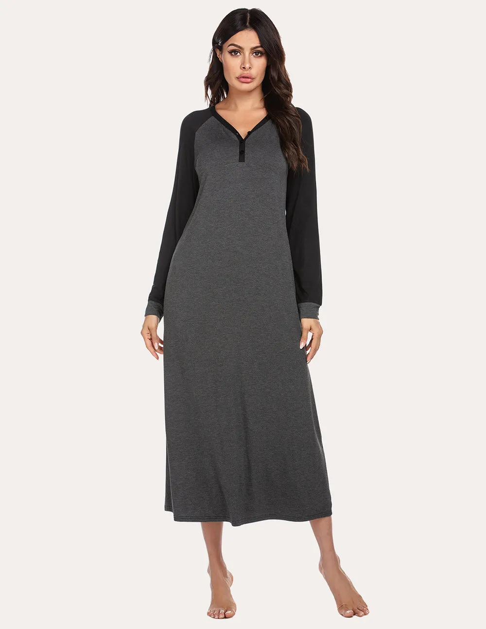 Ekouaer Henley Sleep Dress (US Only)