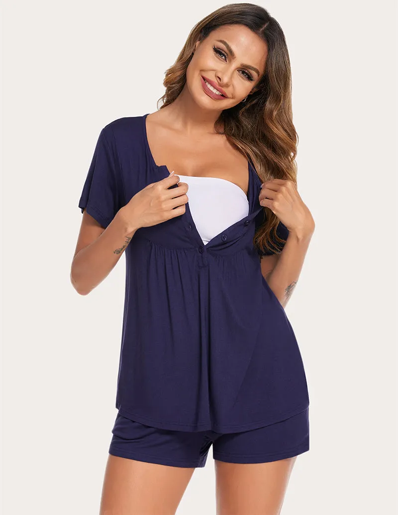 Ekouaer Nursing Maternity Pajamas Set (US Only)