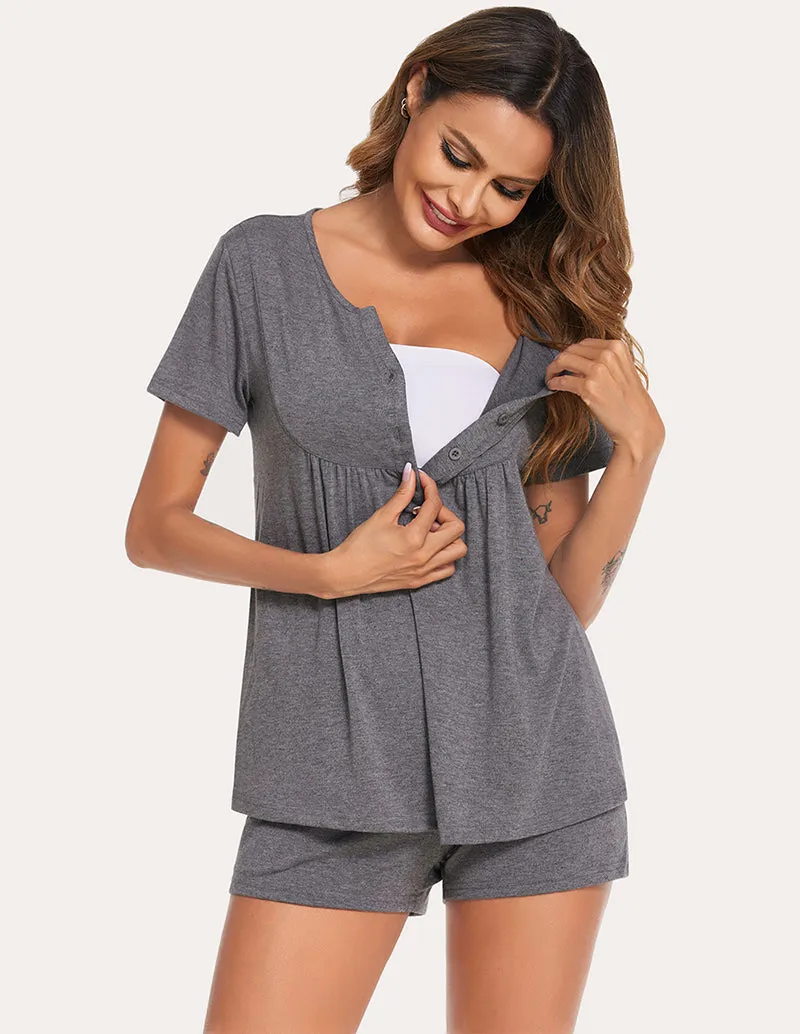 Ekouaer Nursing Maternity Pajamas Set (US Only)