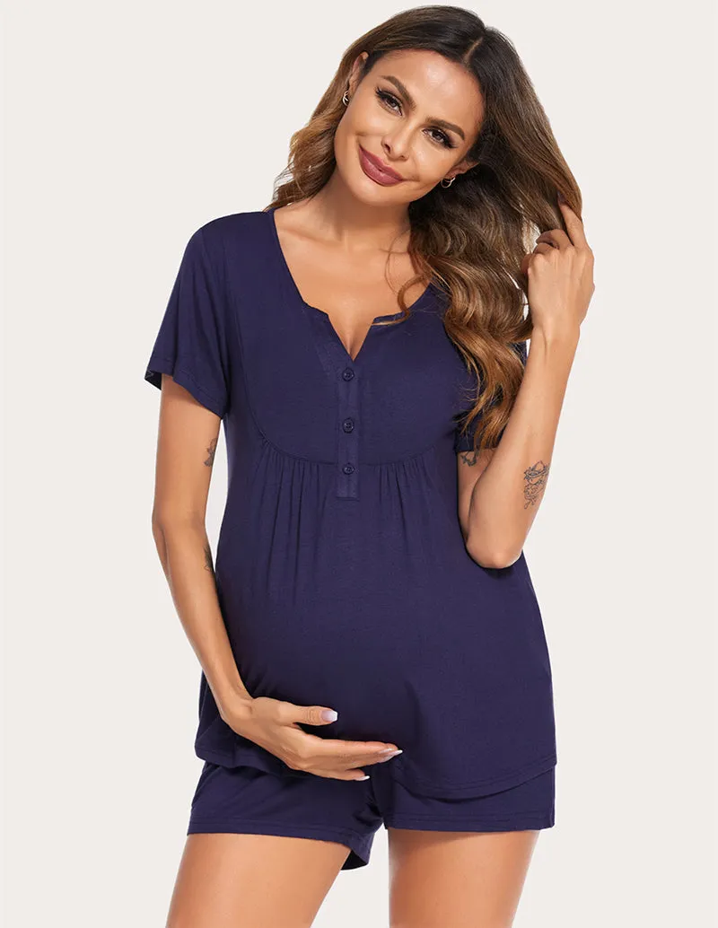Ekouaer Nursing Maternity Pajamas Set (US Only)