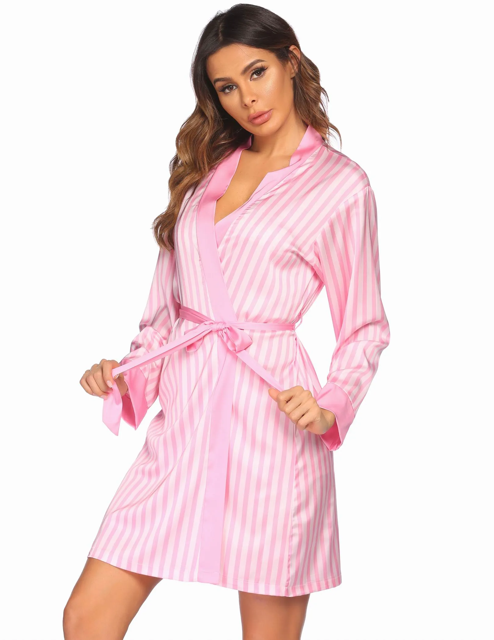 Ekouaer Satin Pajama Set 3Pcs (US Only)