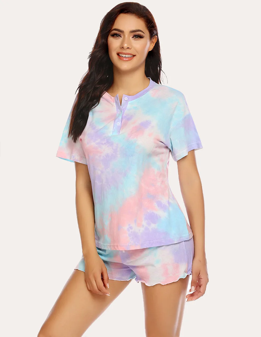 Ekouaer Tie Dye Pajamas Set (US Only)
