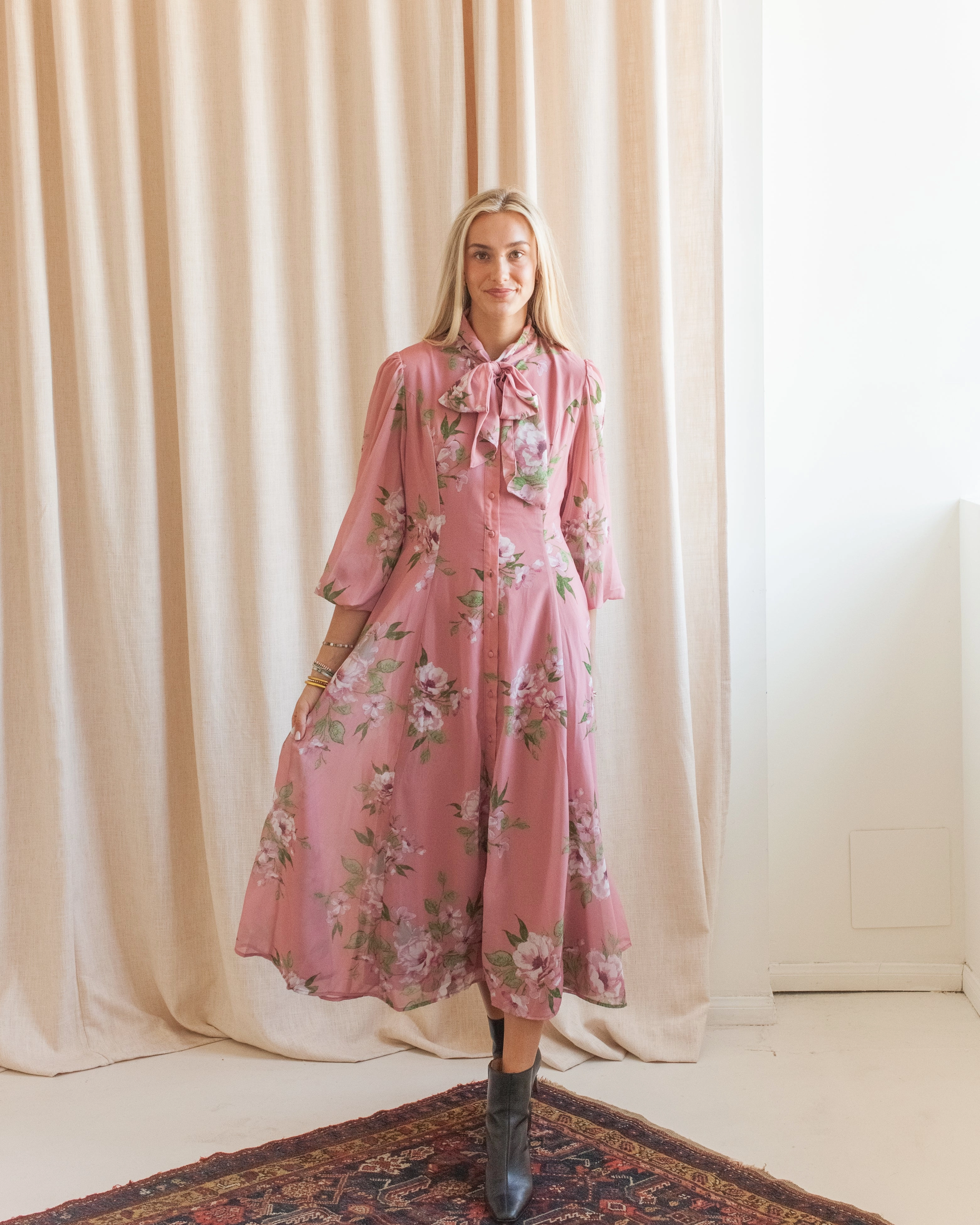 Bold Structure Elaine Floral Midi Dress