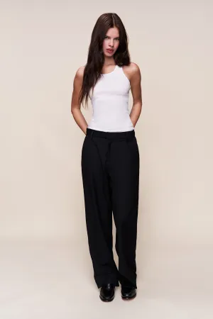 Leo Mid Rise Straight Pant Elastic Cuff