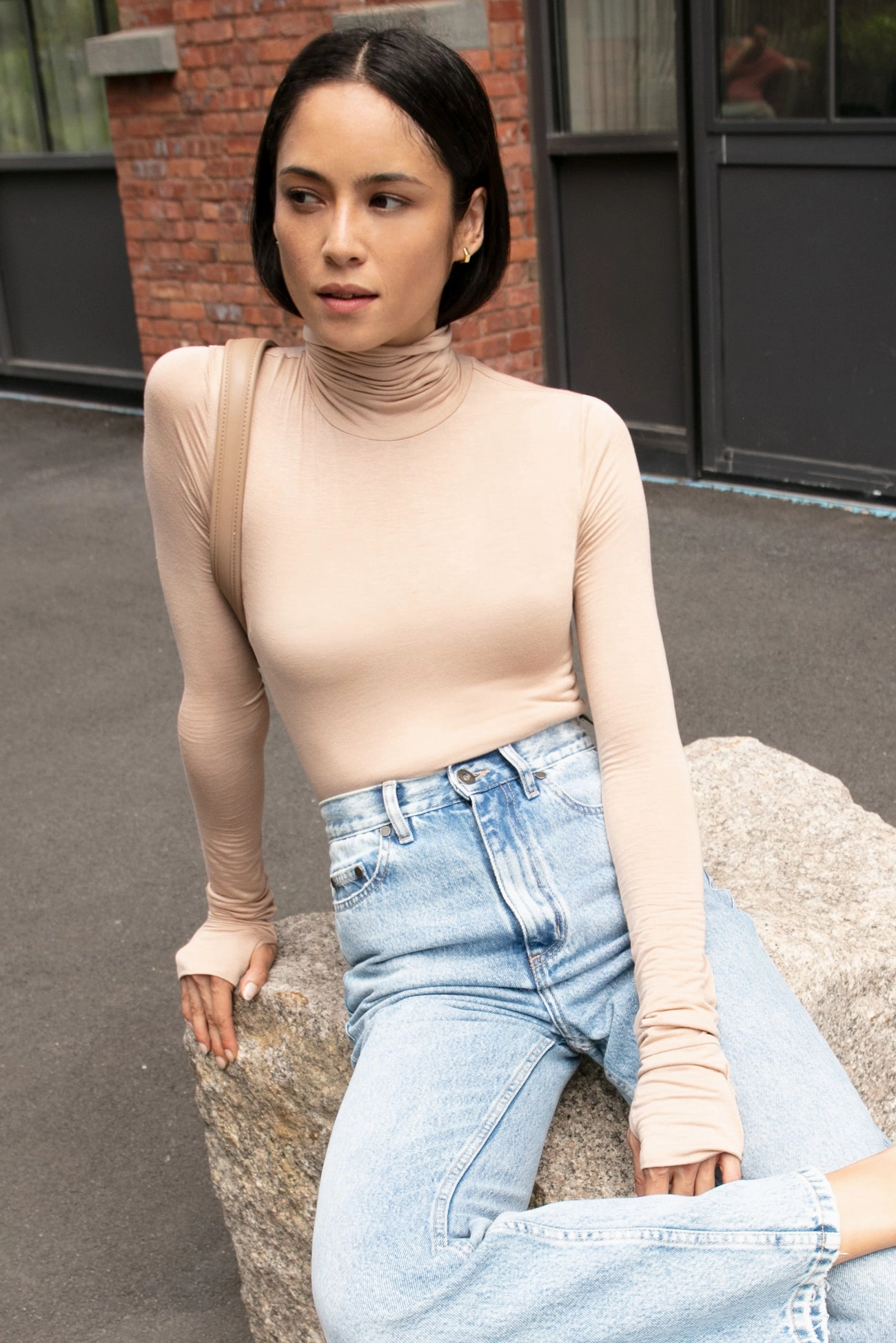 Eloise Sheer Turtleneck ThermalRegulating Fabric