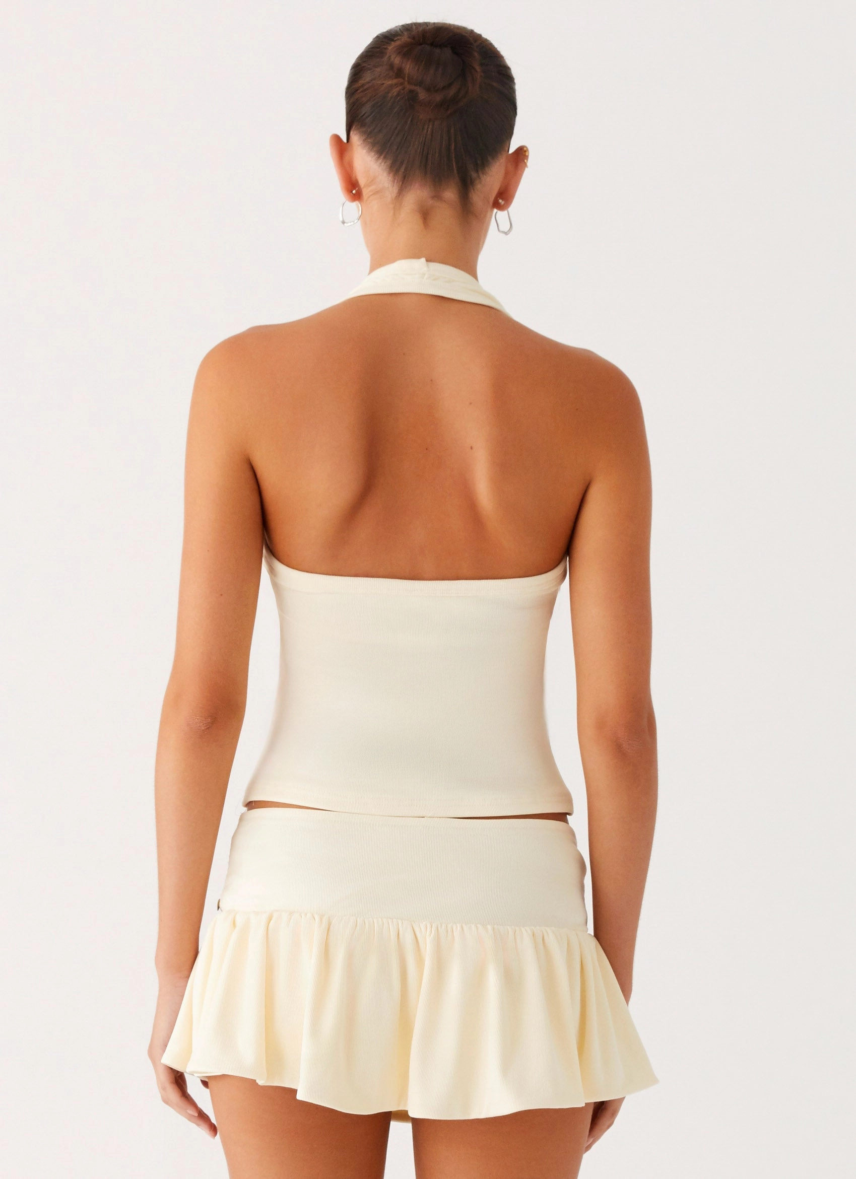 Eco Dye Process Vegas Nights Halter Neck Top - Yellow