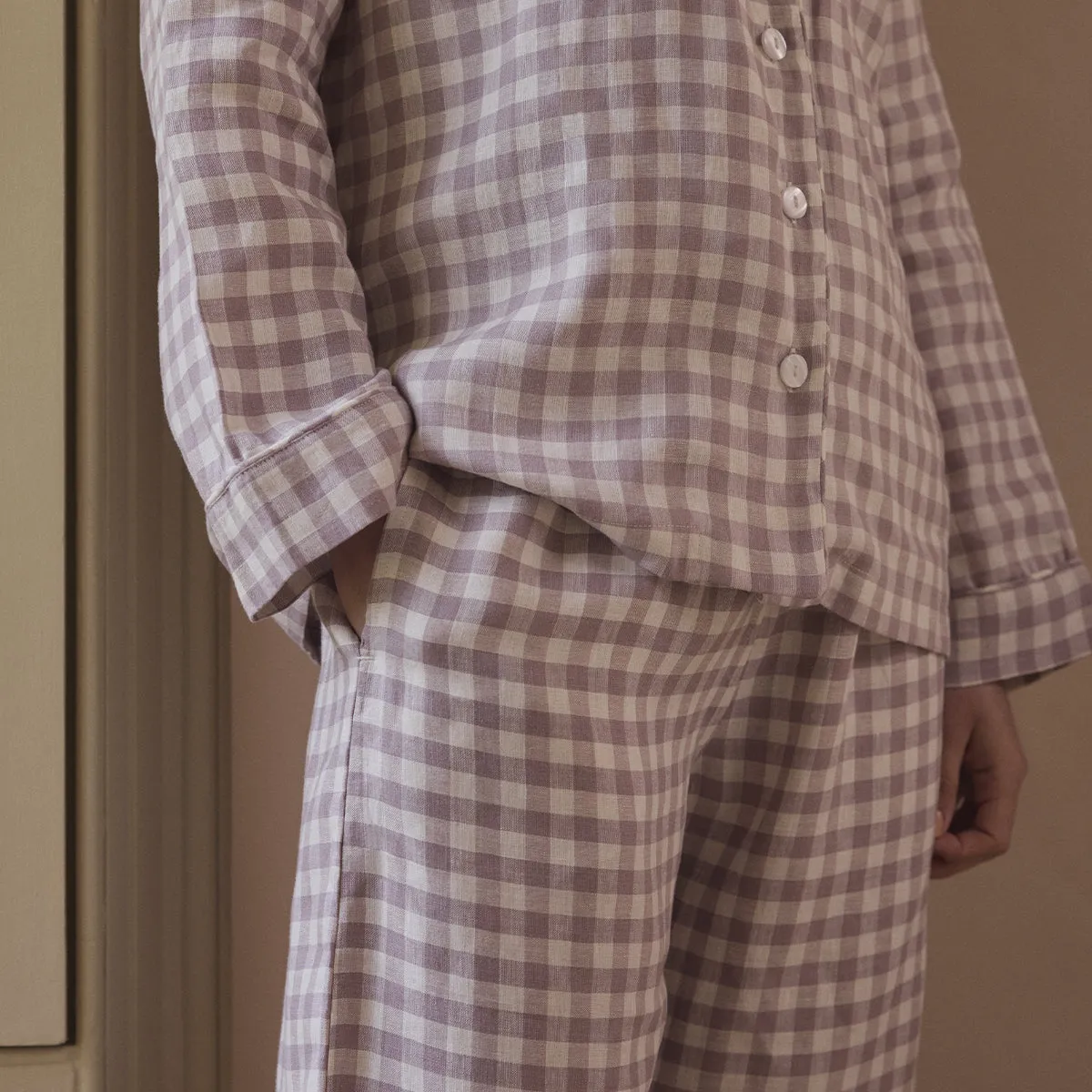 Elderberry Gingham Linen Women's Pajama pants