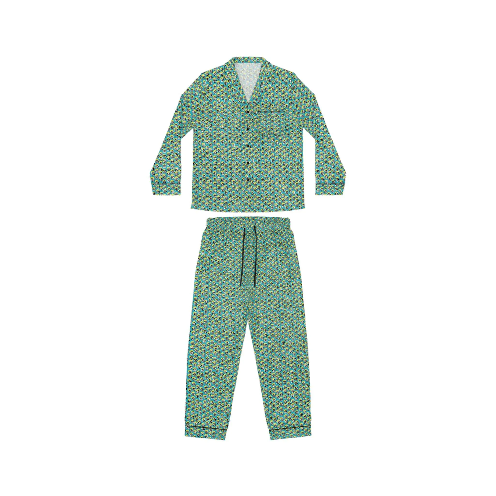 Elegant Custom Satin Leopard Print Women's Sleepwear Set