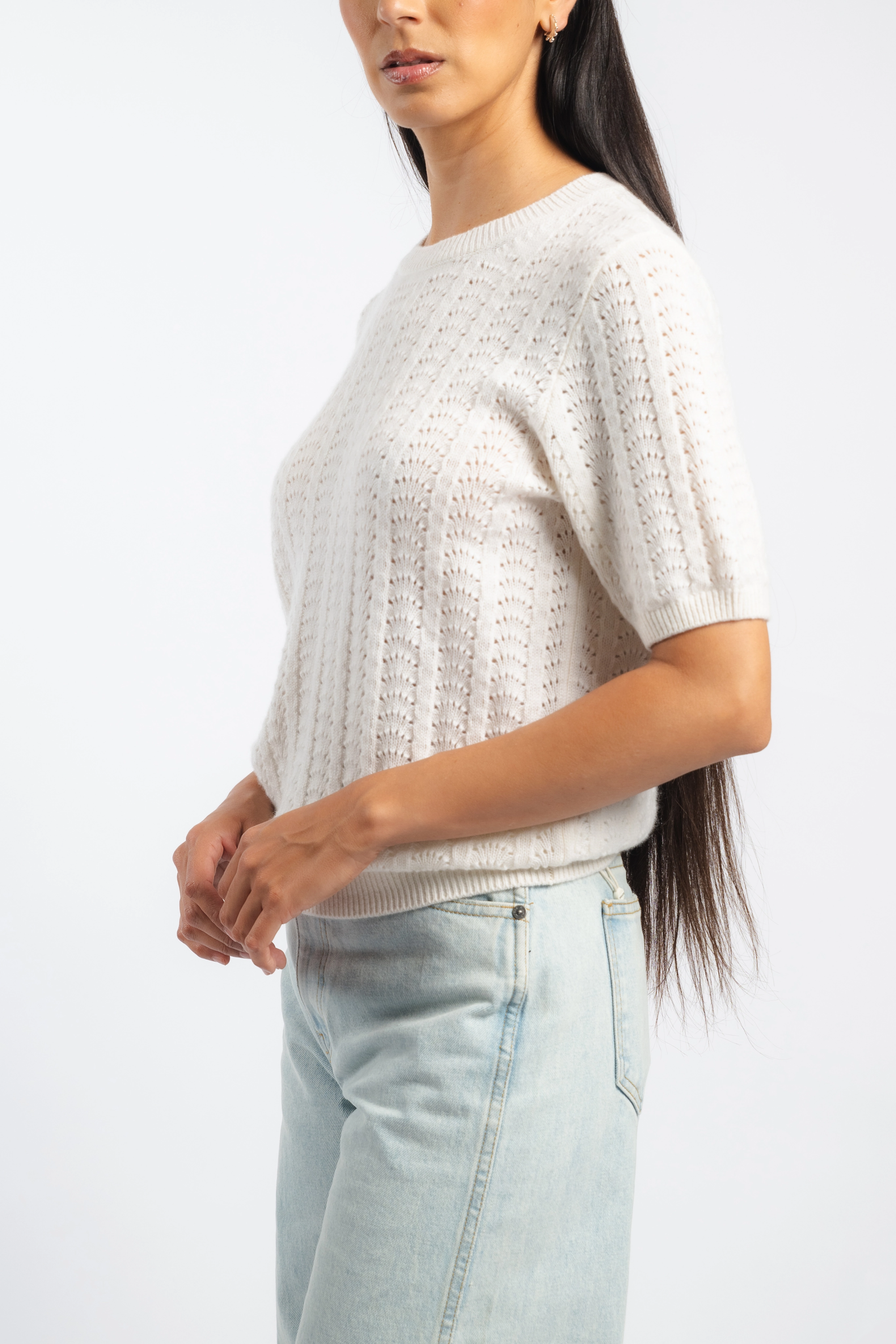 Base Layer Gentle Wash Process Cecelia Pointelle Sweater