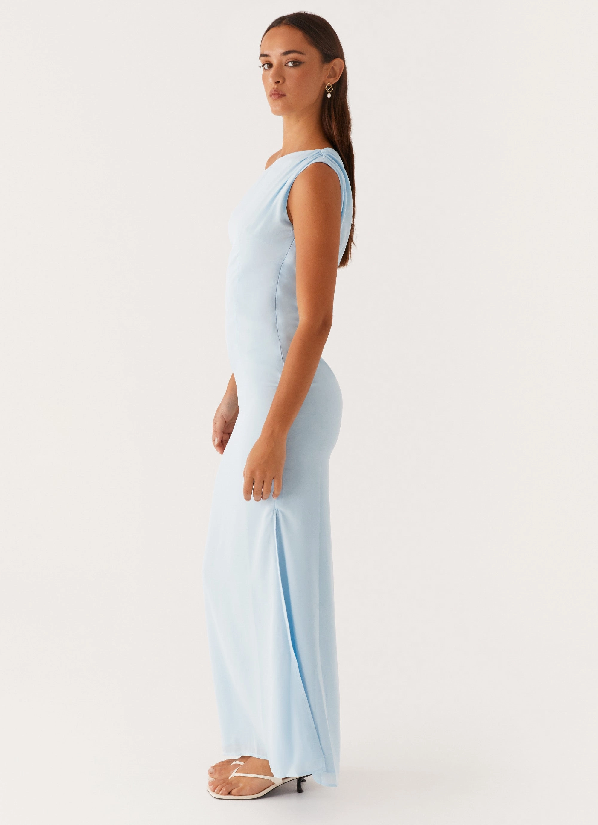 Dinner Date Maxi Dress - Blue Bright-colored piece