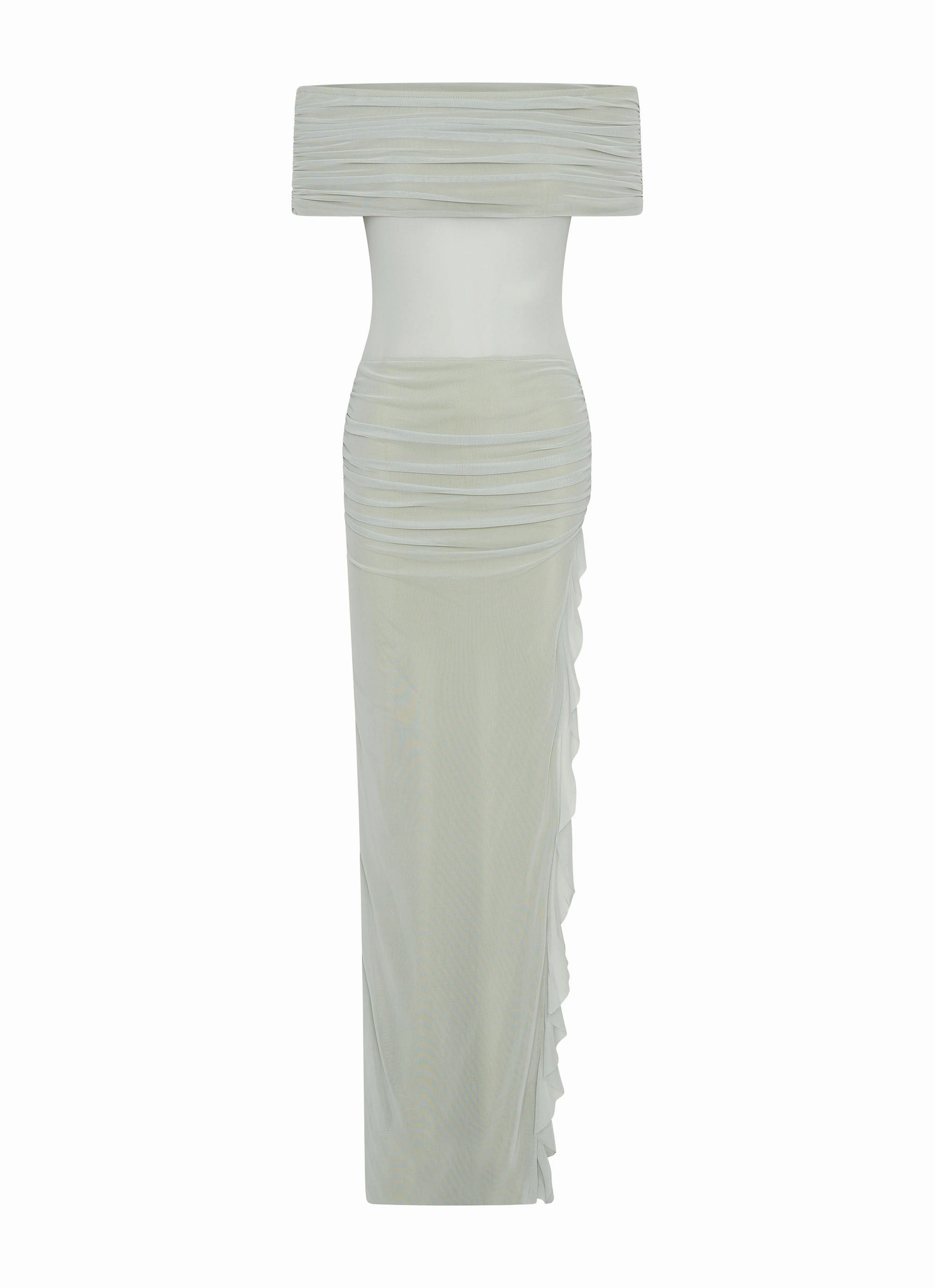 Nelly Off Shoulder Maxi Dress - Pistachio budget-friendly