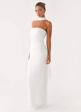 Libra Maxi Dress - White Urban Touch Ankle-length