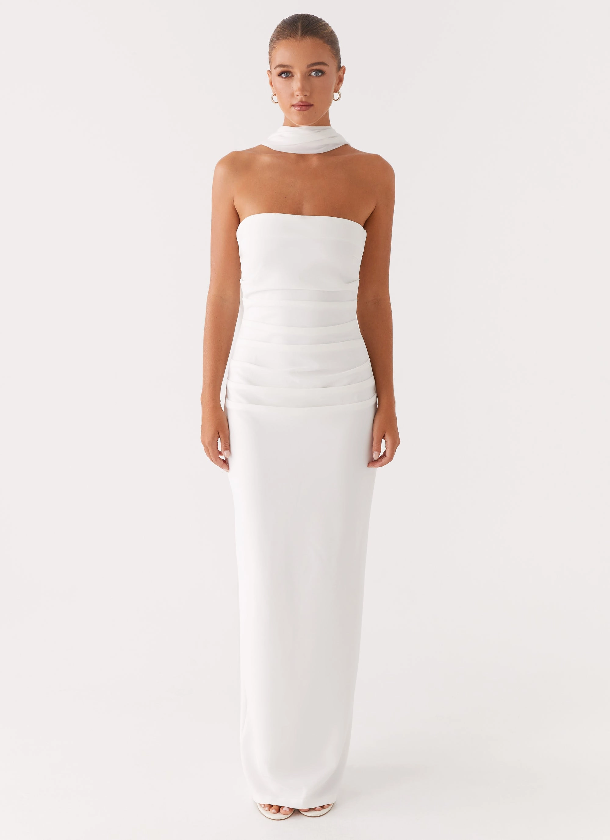 Travel Light Modern Finish Libra Maxi Dress - White