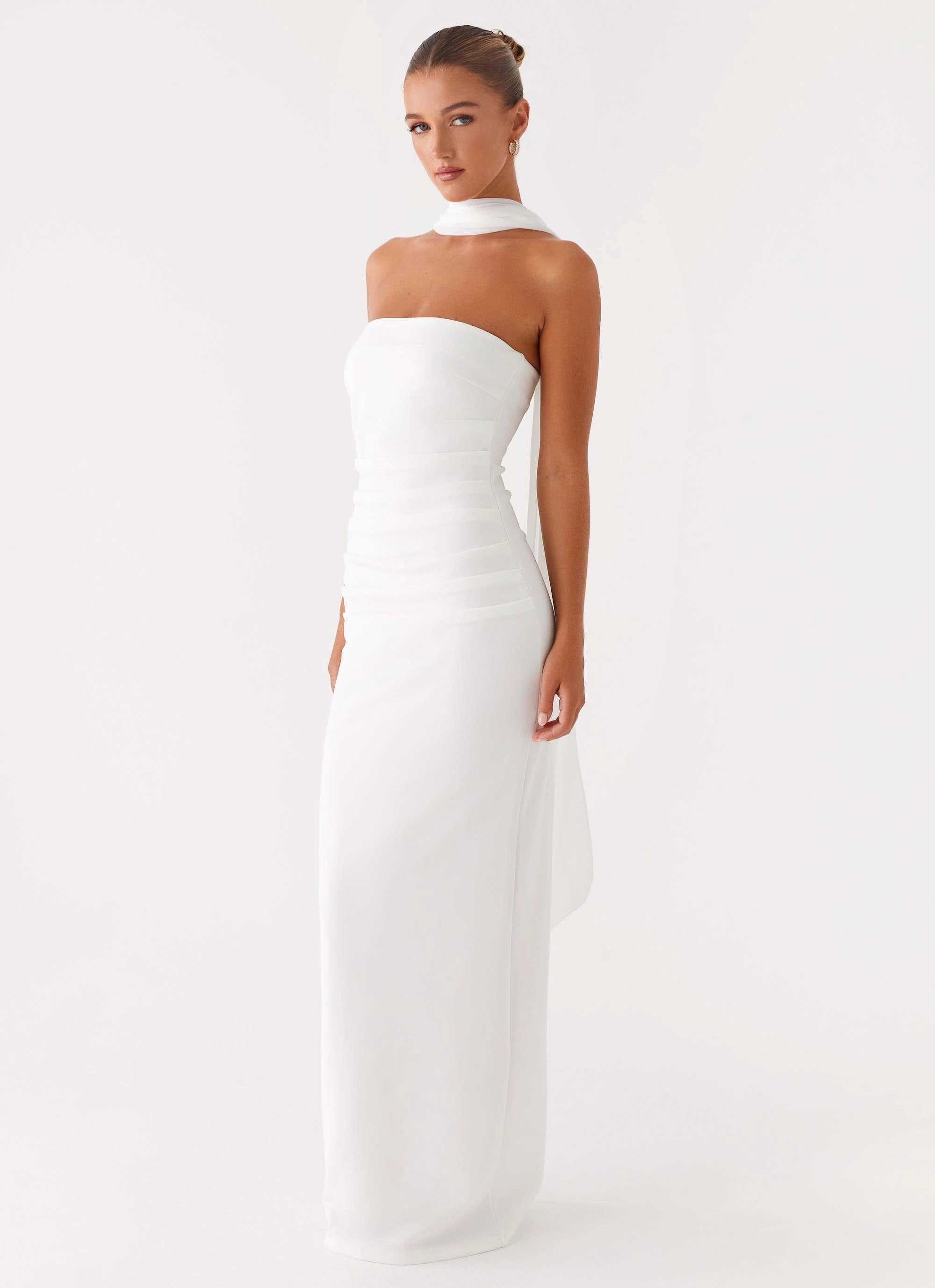 Libra Maxi Dress - White Urban Touch Ankle-length