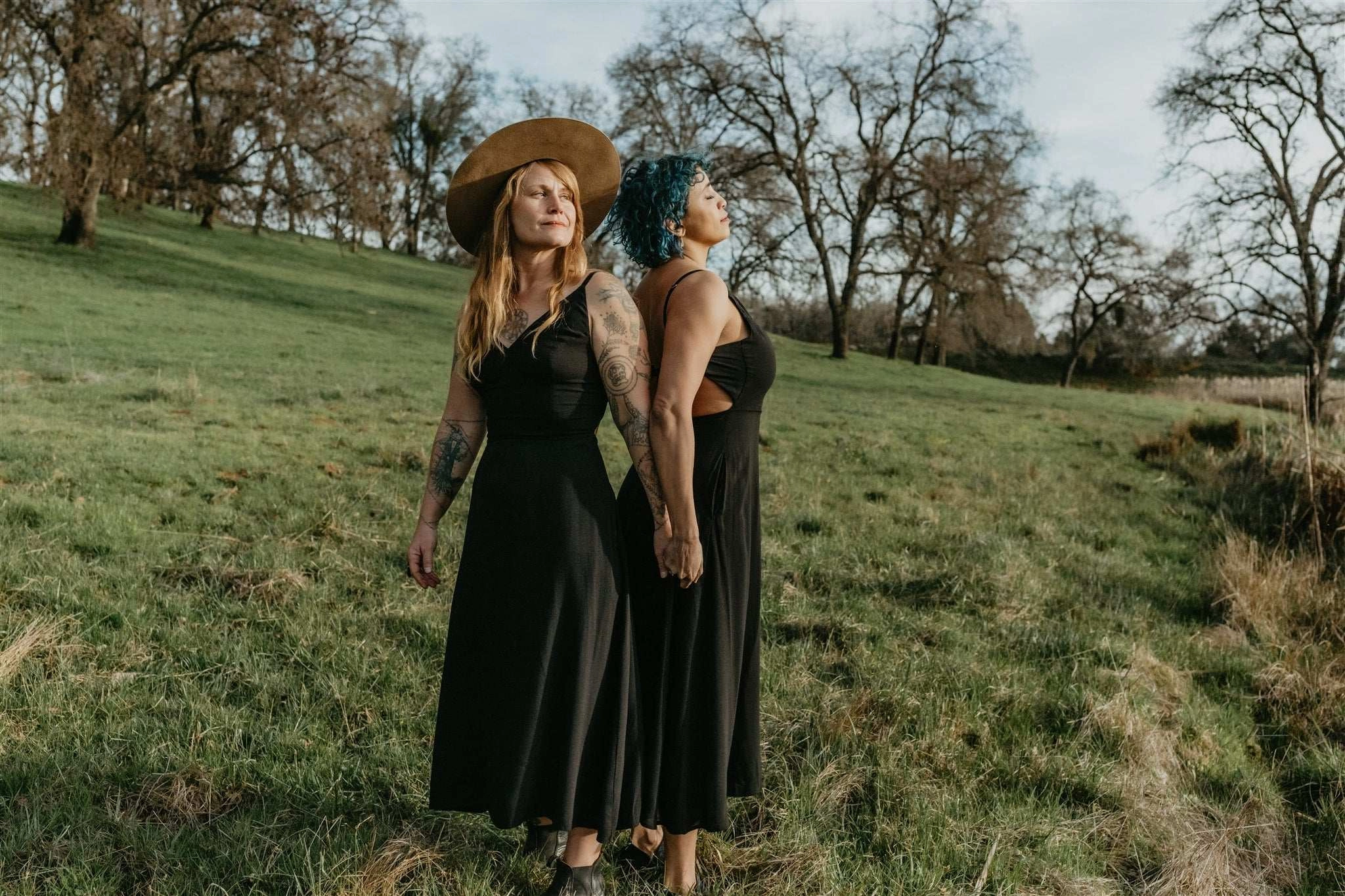 Meadow Dress in Black Challis Work-Ready Look