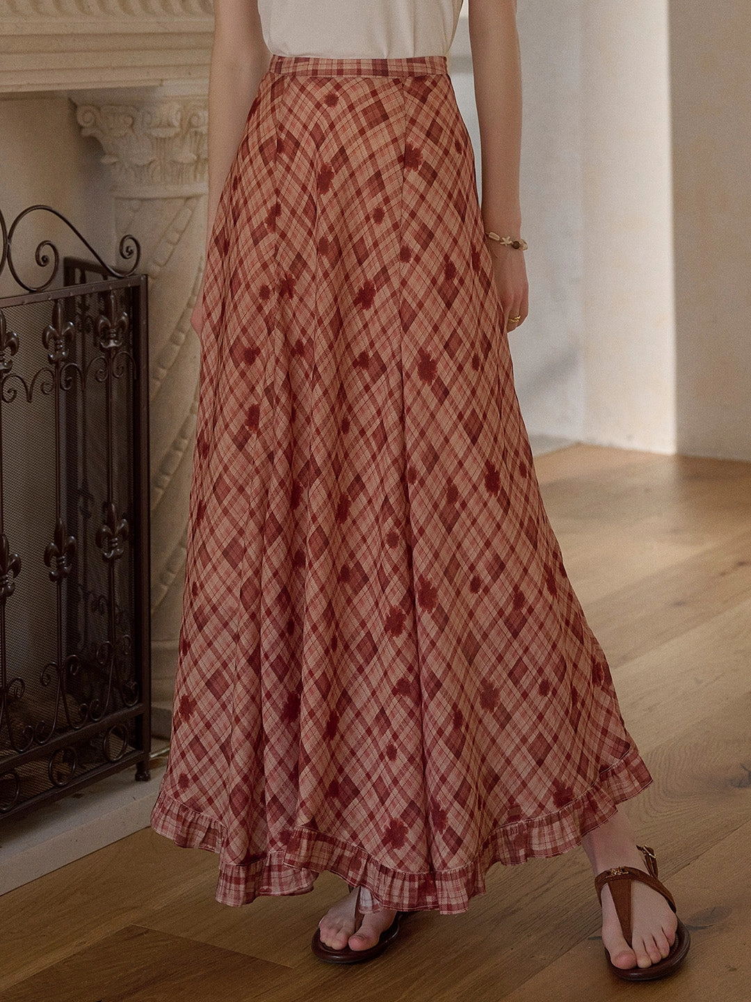 Elena Wave Edge Plaid Skirt Urban Cool