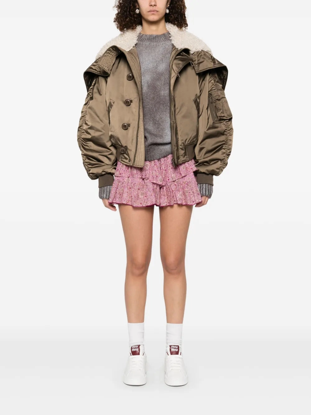 Elisa Coat in Khaki Urban Performance DoubleReinforced Zipper