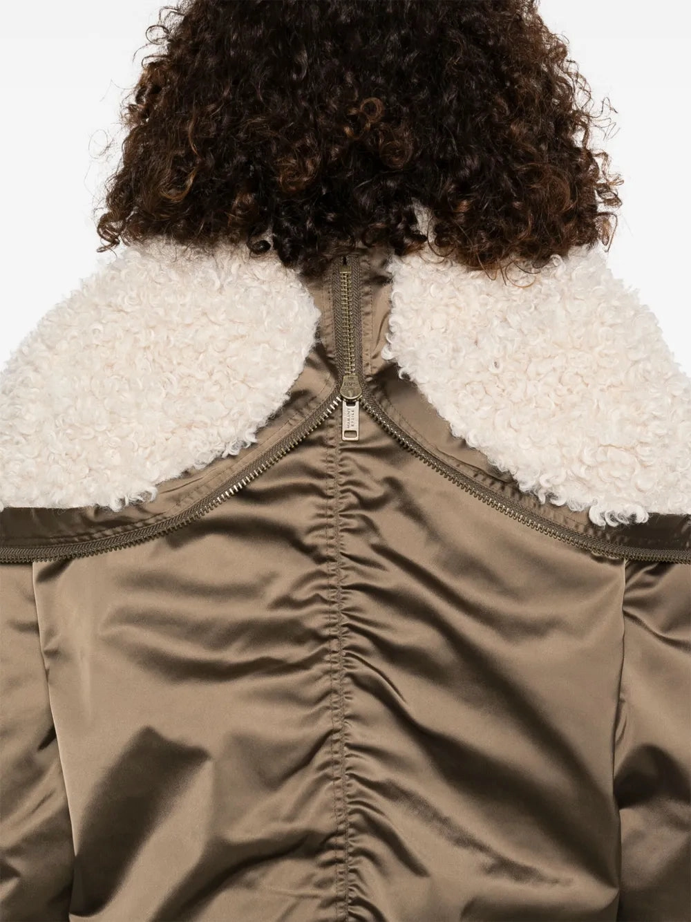 Elisa Coat in Khaki windproof lining Ergonomic Tailoring