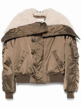 Elisa Coat in Khaki Thermal Gear